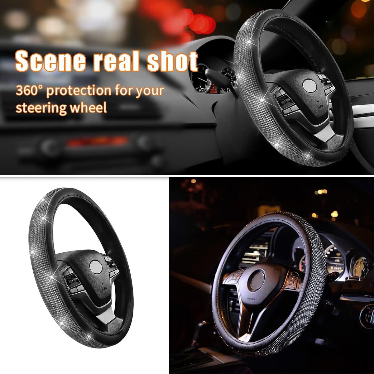 Cubierta de Volante Ziciner Universal con Cristales Brillantes