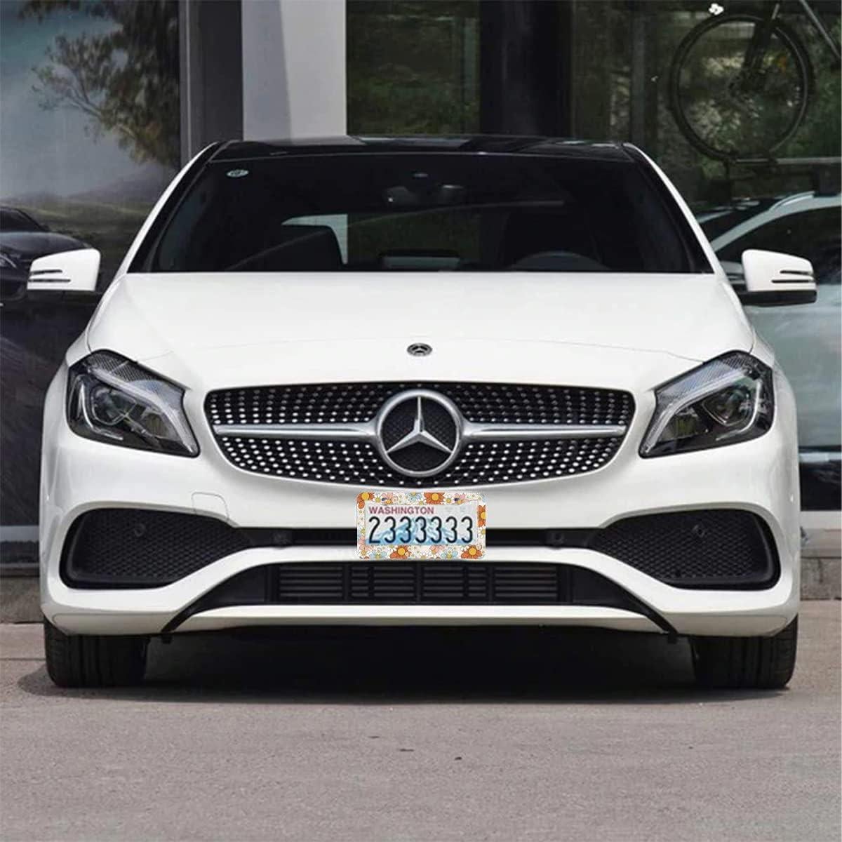 Marcos de Placas de Licencia Woadoudou 7 Flores de Color