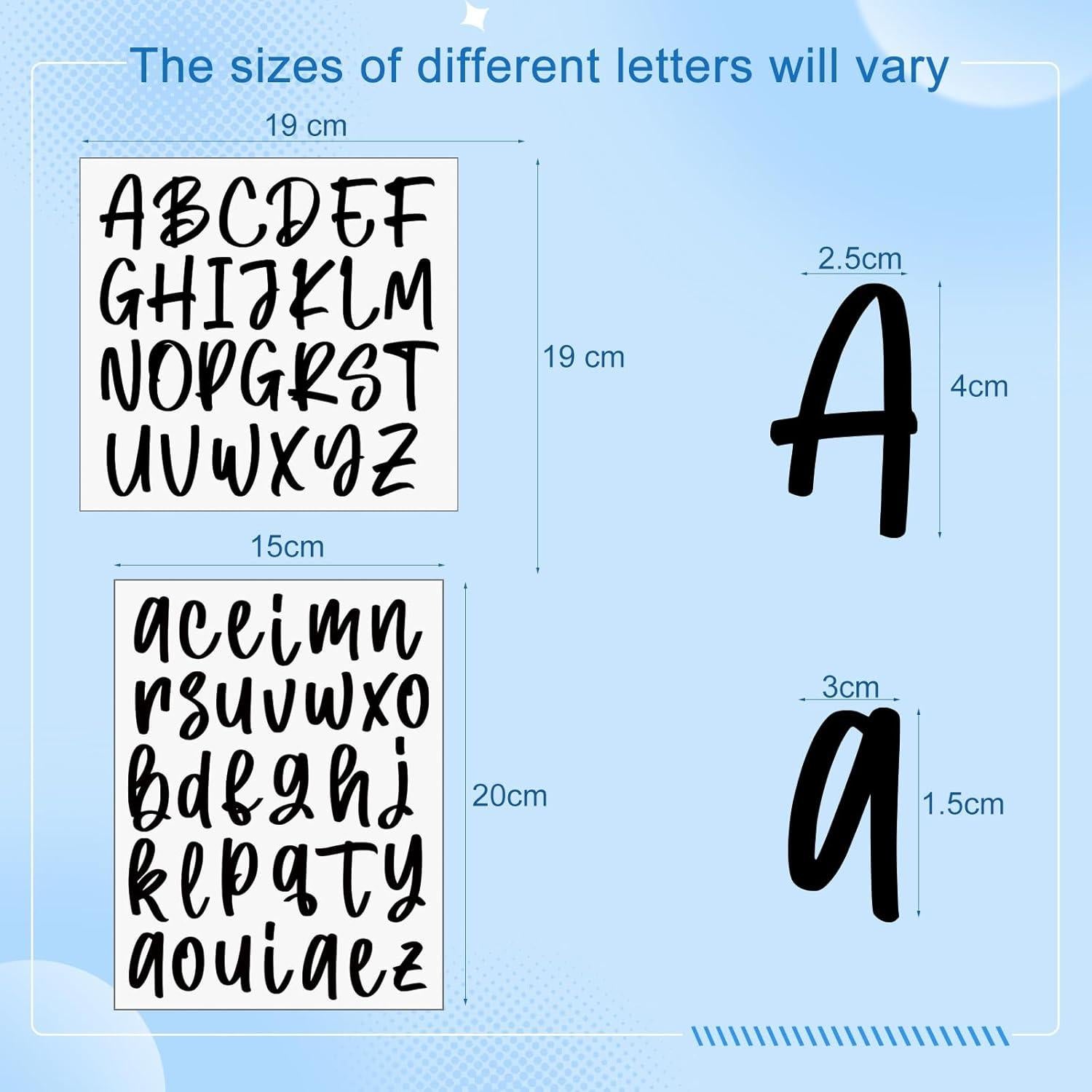 Calcomanías de Letras Iniciales Humyoun para Tazas 6 Piezas