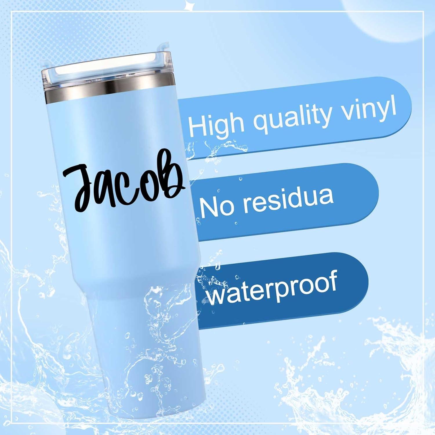 Calcomanías de Letras Iniciales Humyoun para Tazas 6 Piezas