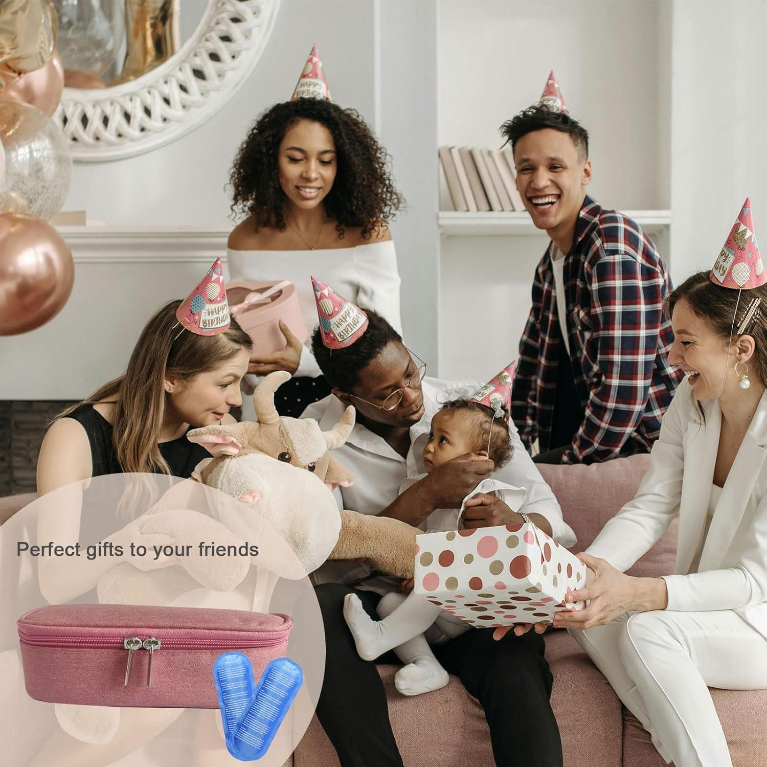 Bolsa Térmica para Leche Materna Genérica Rosa Oscuro con Hielo