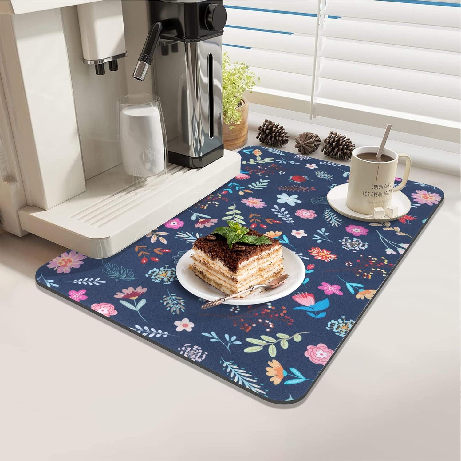 Alfombrilla para Secar Platos LOKHOM 30.48x50.8cm Floral Vintage