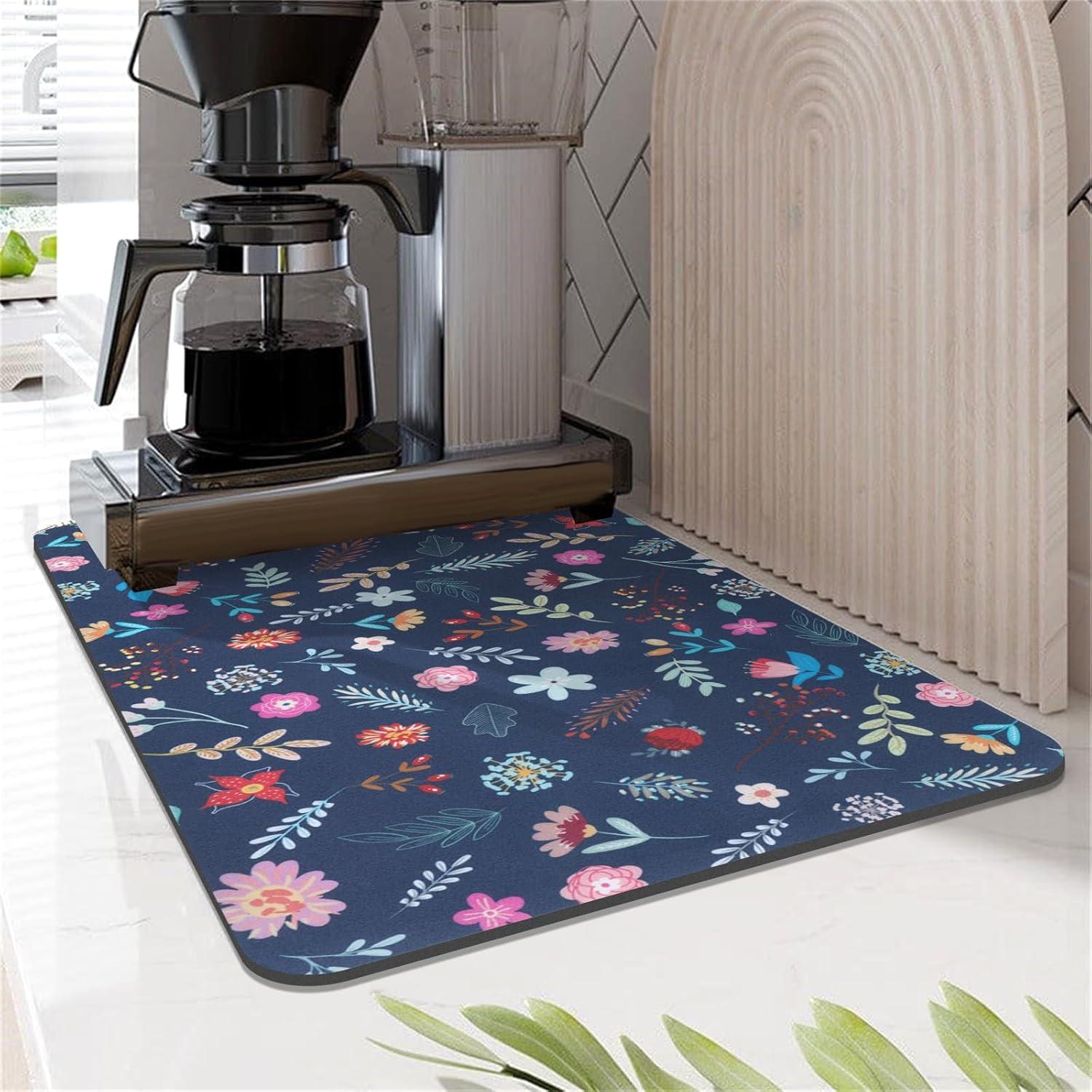 Alfombrilla para Secar Platos LOKHOM 30.48x50.8cm Floral Vintage