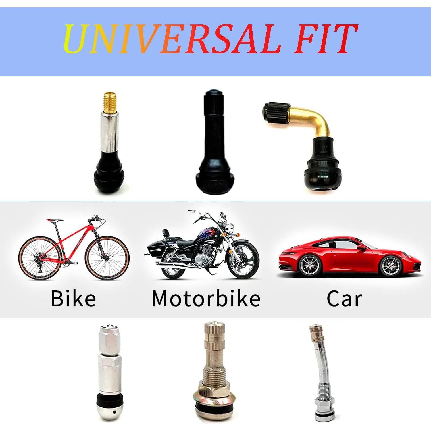 Juego de 4 tapas de válvula de neumático YUNXINGJV aluminio azul