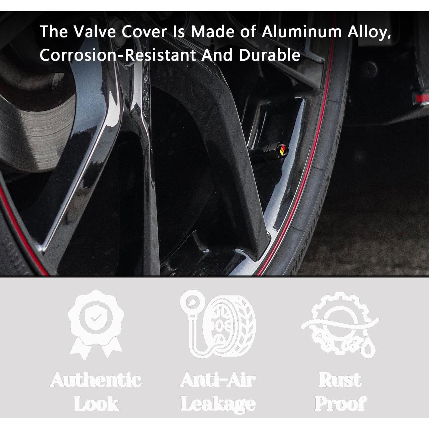 Juego de 4 tapas de válvula de neumático YUNXINGJV aluminio azul