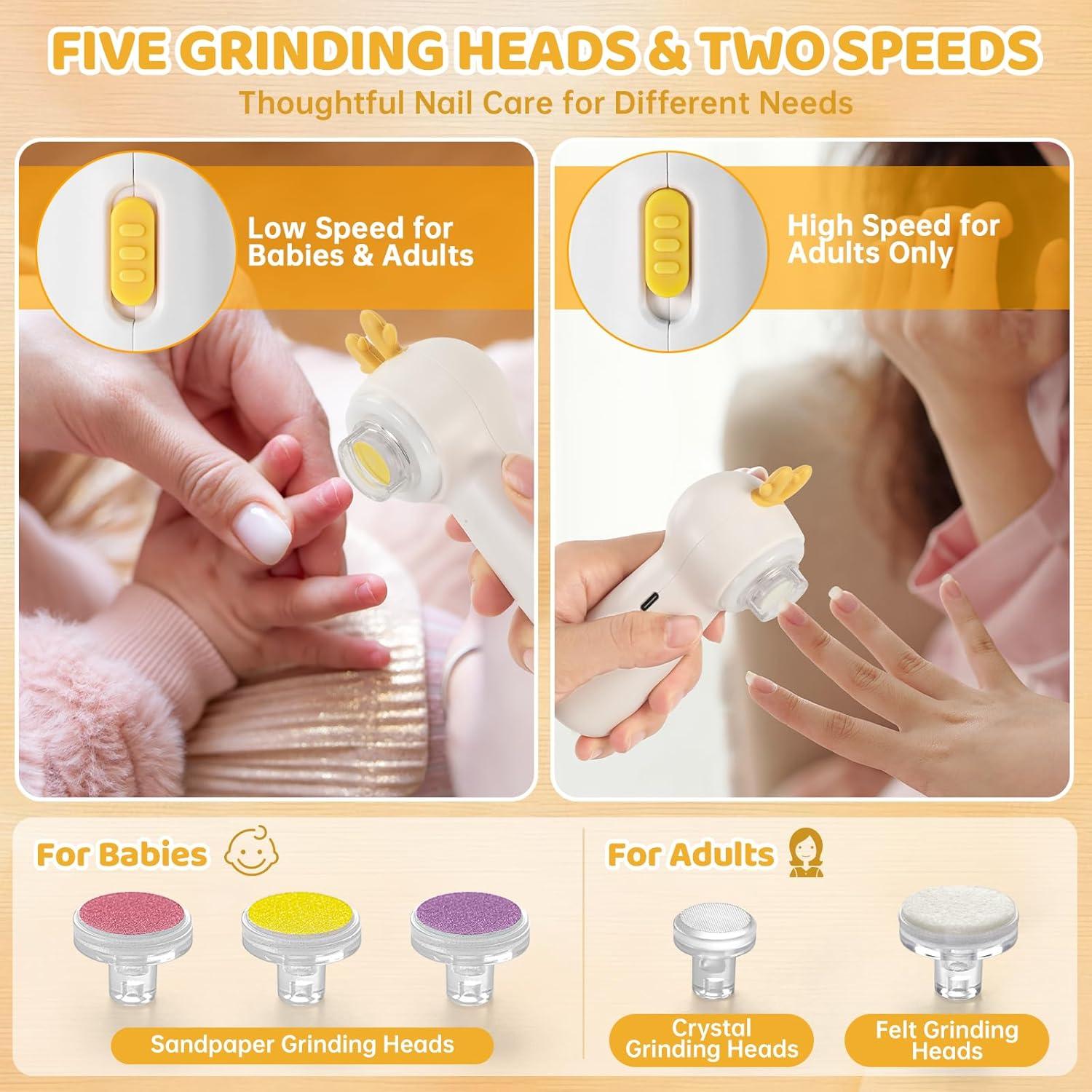 Lijadora de Uñas Eléctrica 5 en 1 para Bebés y Adultos