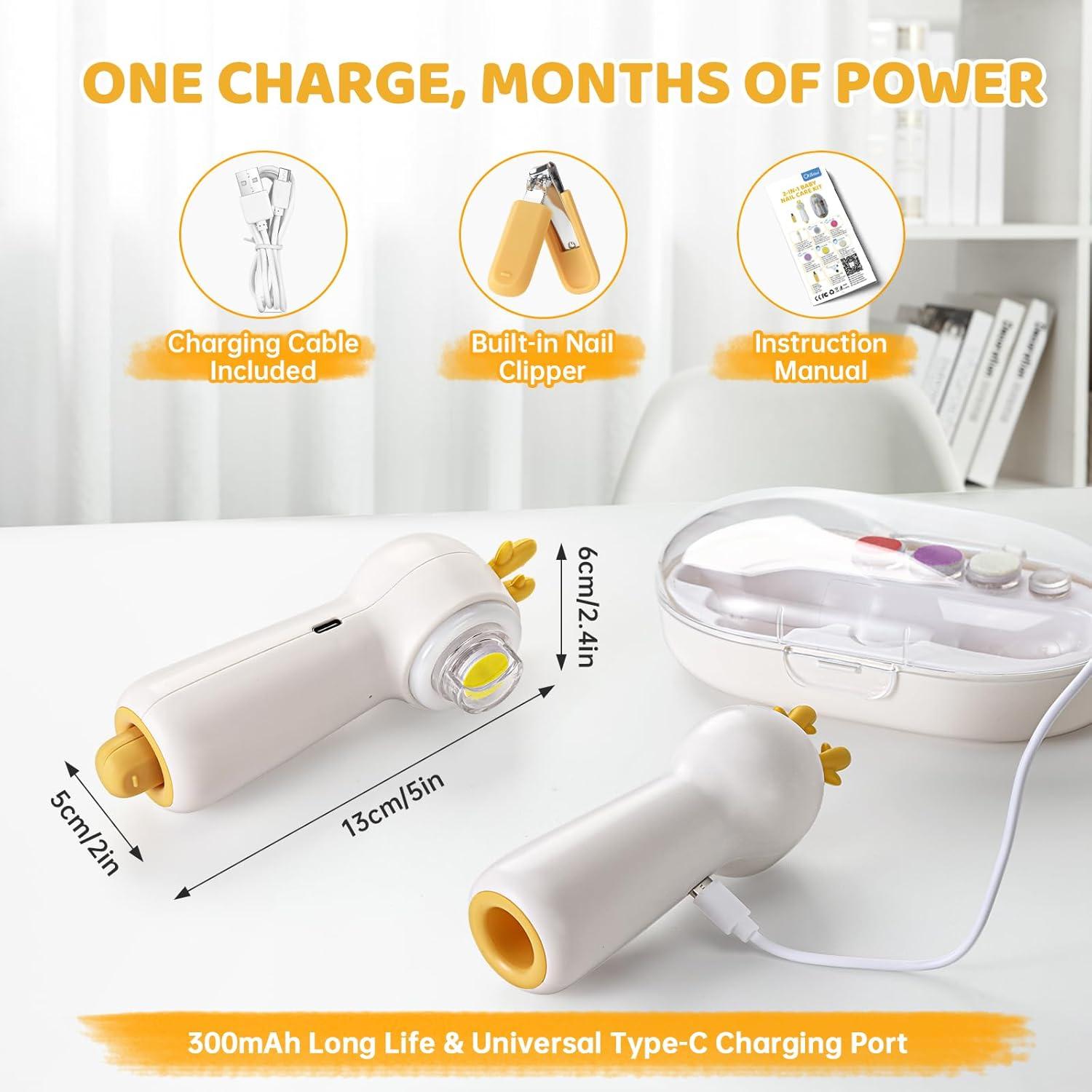 Lijadora de Uñas Eléctrica 5 en 1 para Bebés y Adultos