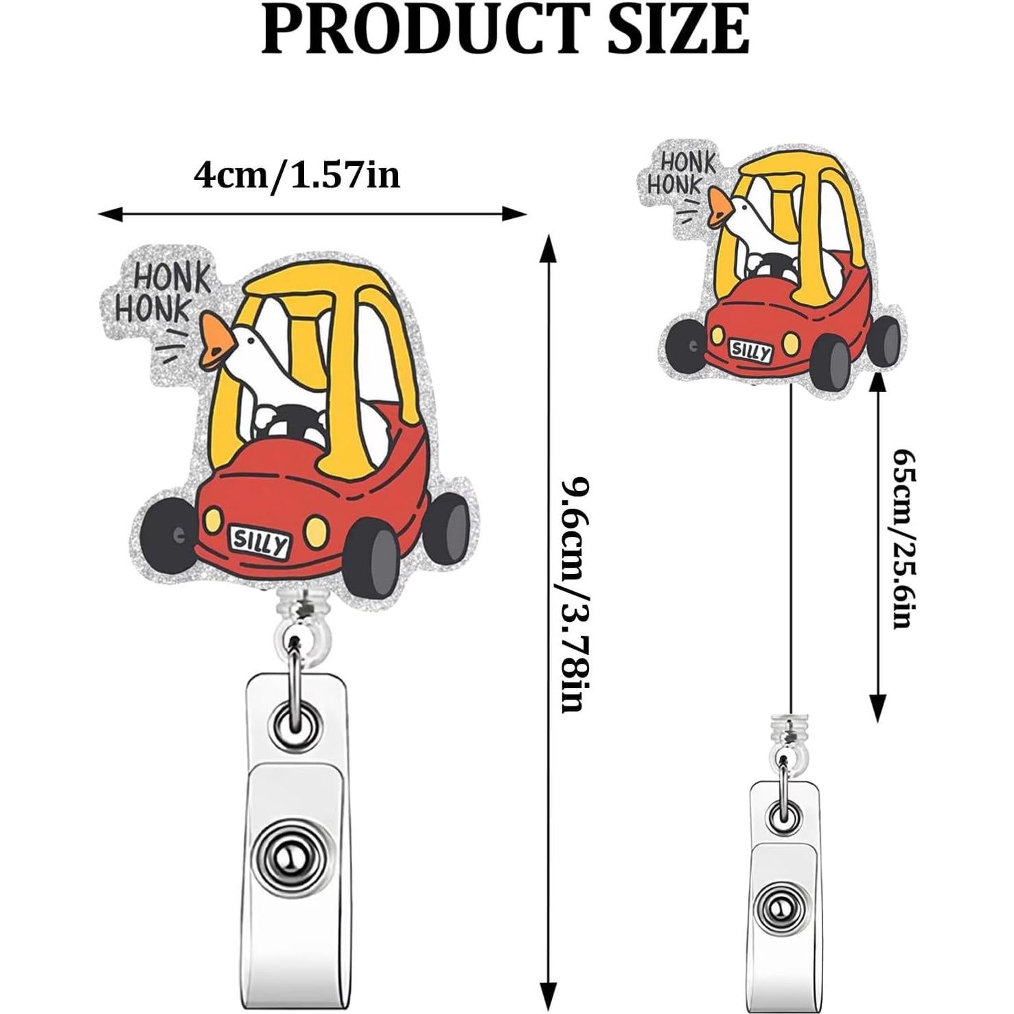 Clip de Insignia Retráctil ASABITE Ganso Enojado 76.2 cm