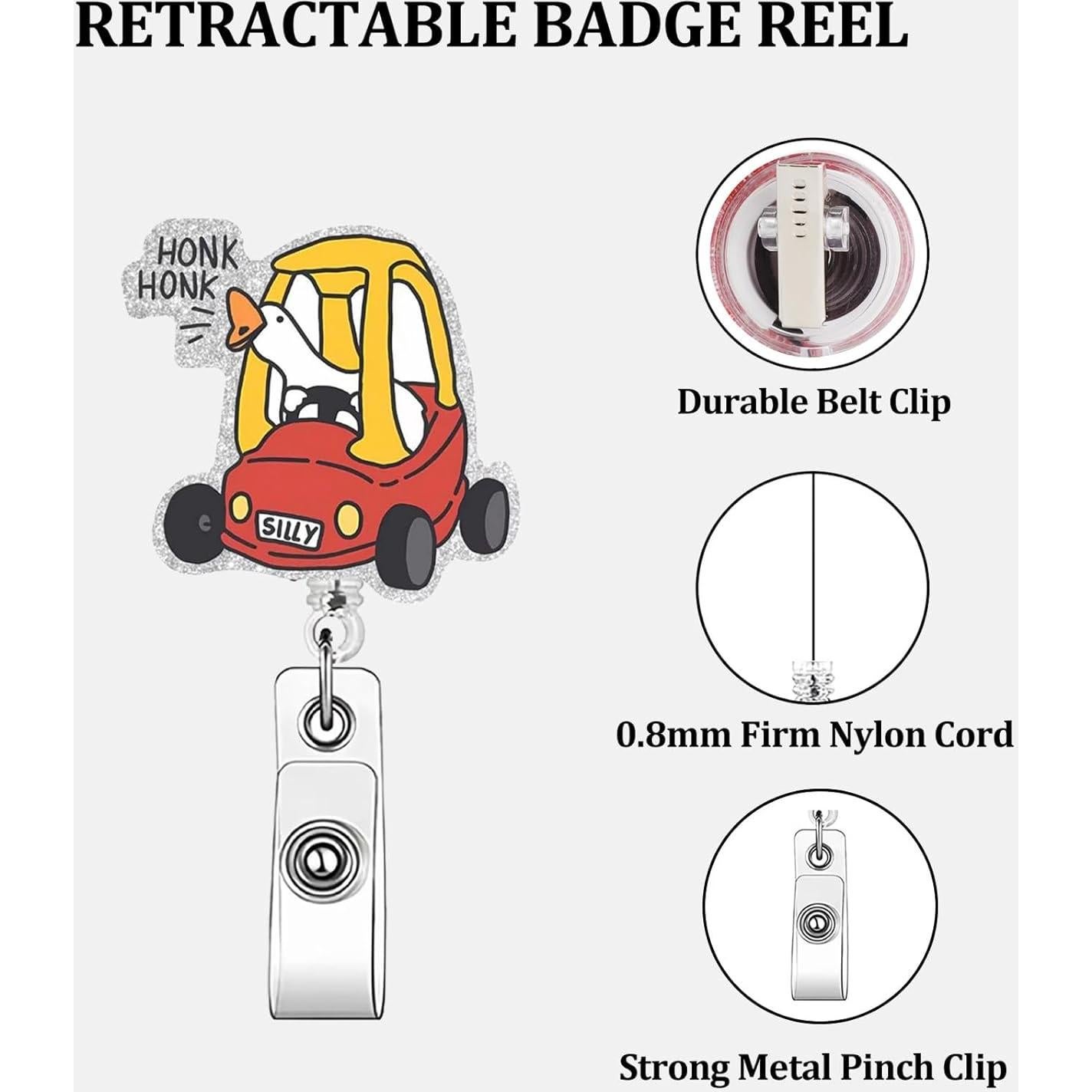 Clip de Insignia Retráctil ASABITE Ganso Enojado 76.2 cm