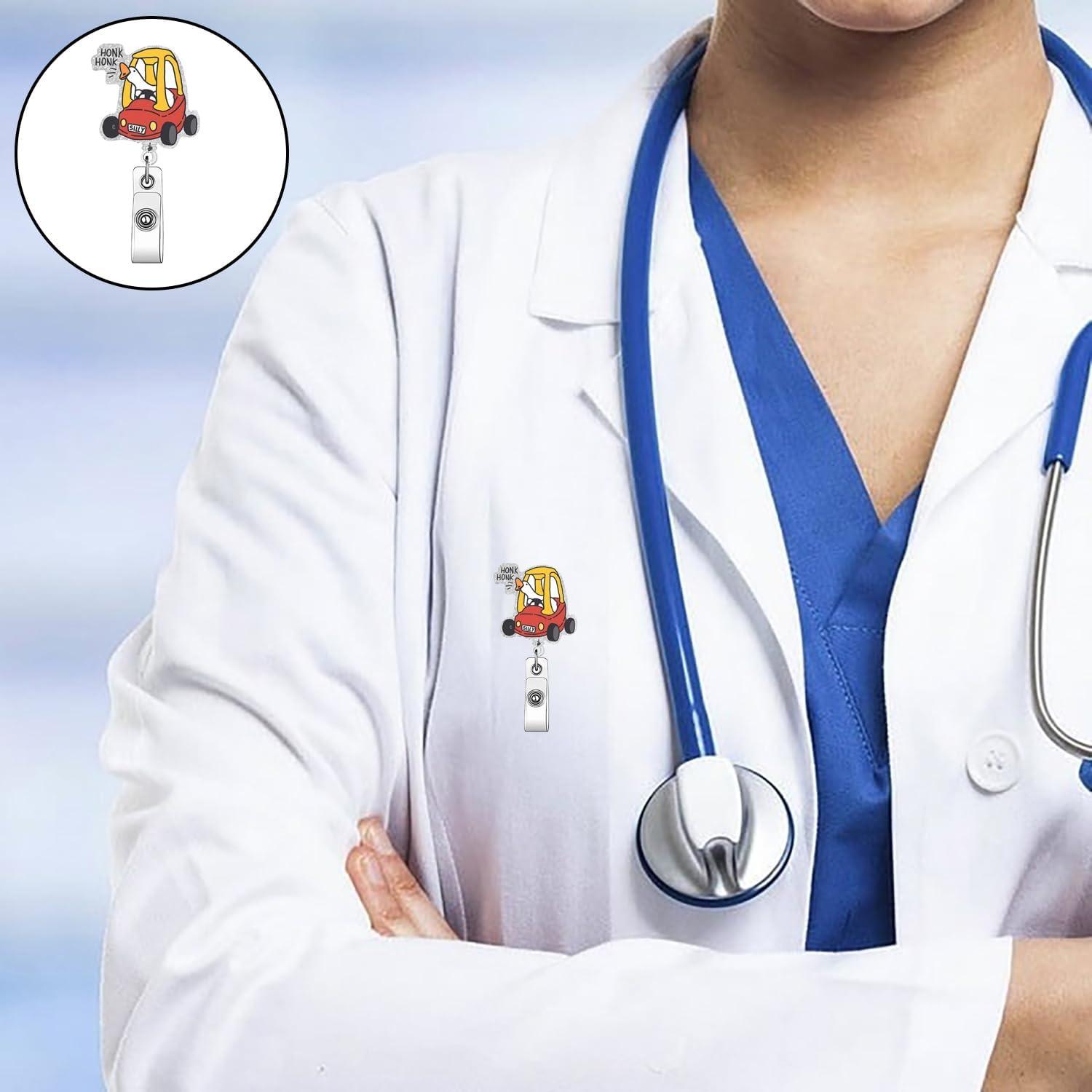 Clip de Insignia Retráctil ASABITE Ganso Enojado 76.2 cm