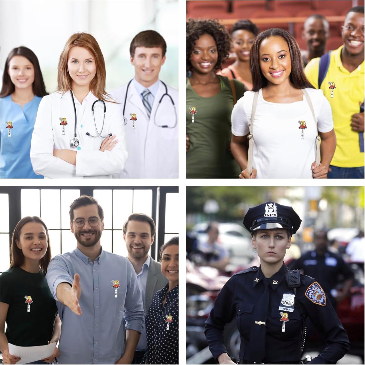 Clip de Insignia Retráctil ASABITE Ganso Enojado 76.2 cm