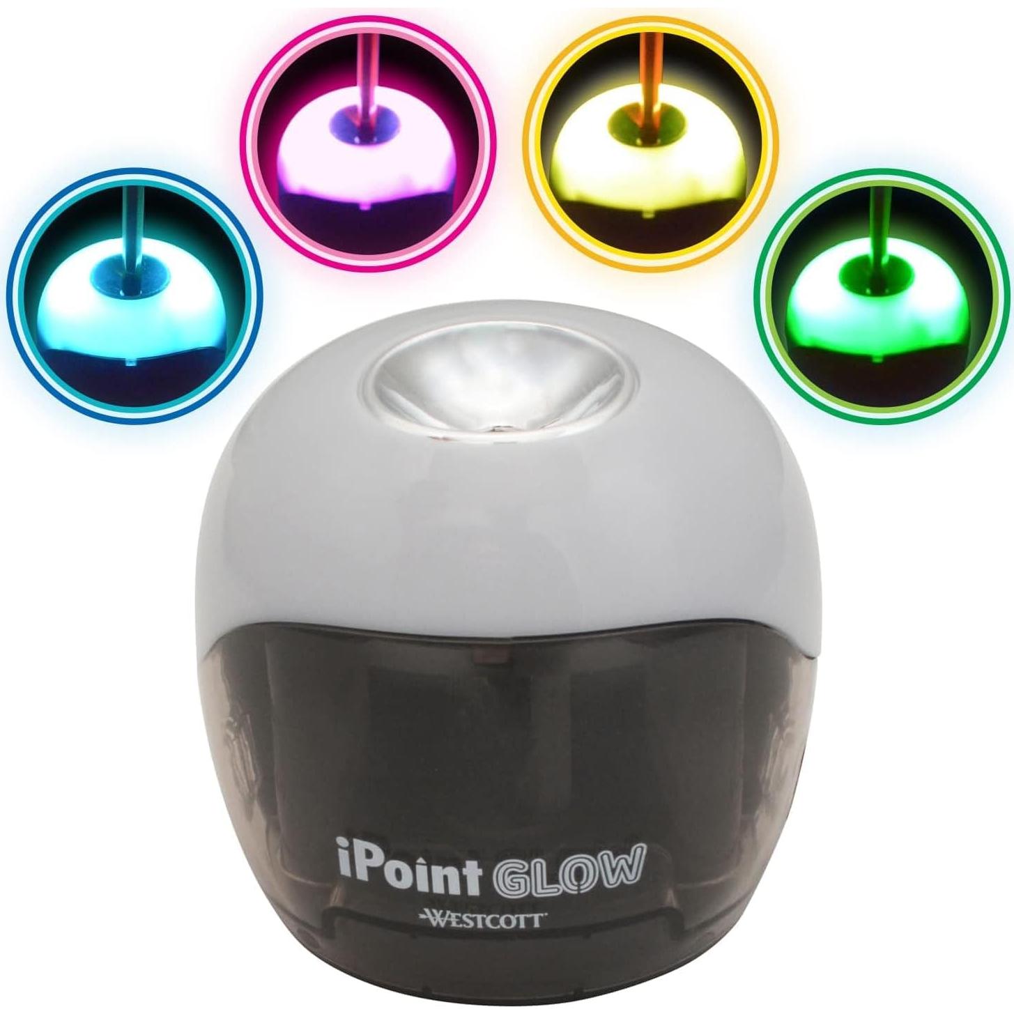 Sacapuntas eléctrico Westcott iPoint Glow a pilas con luces LED