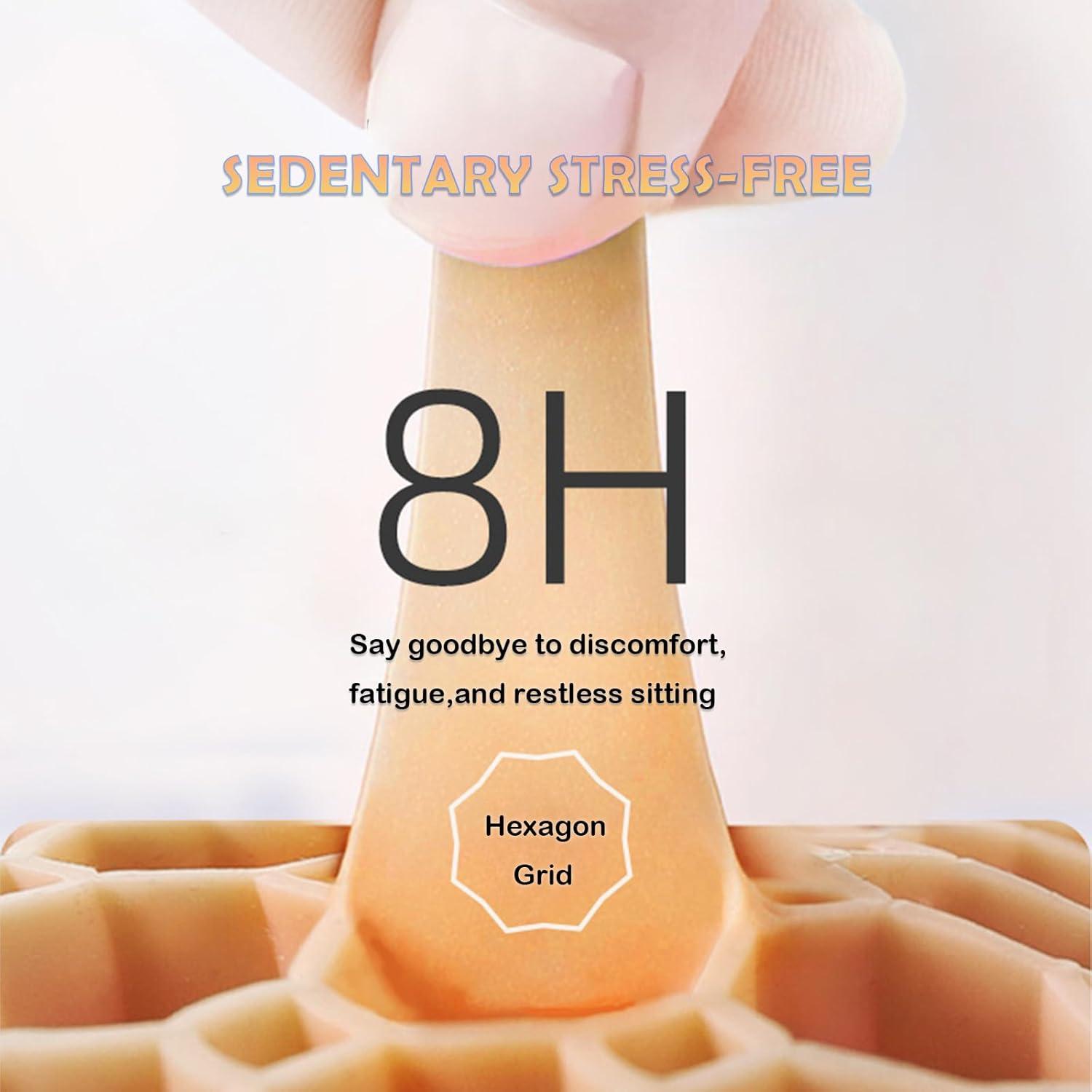 Cojín de Asiento de Gel Found Notice Grande Naranja Ergonómico