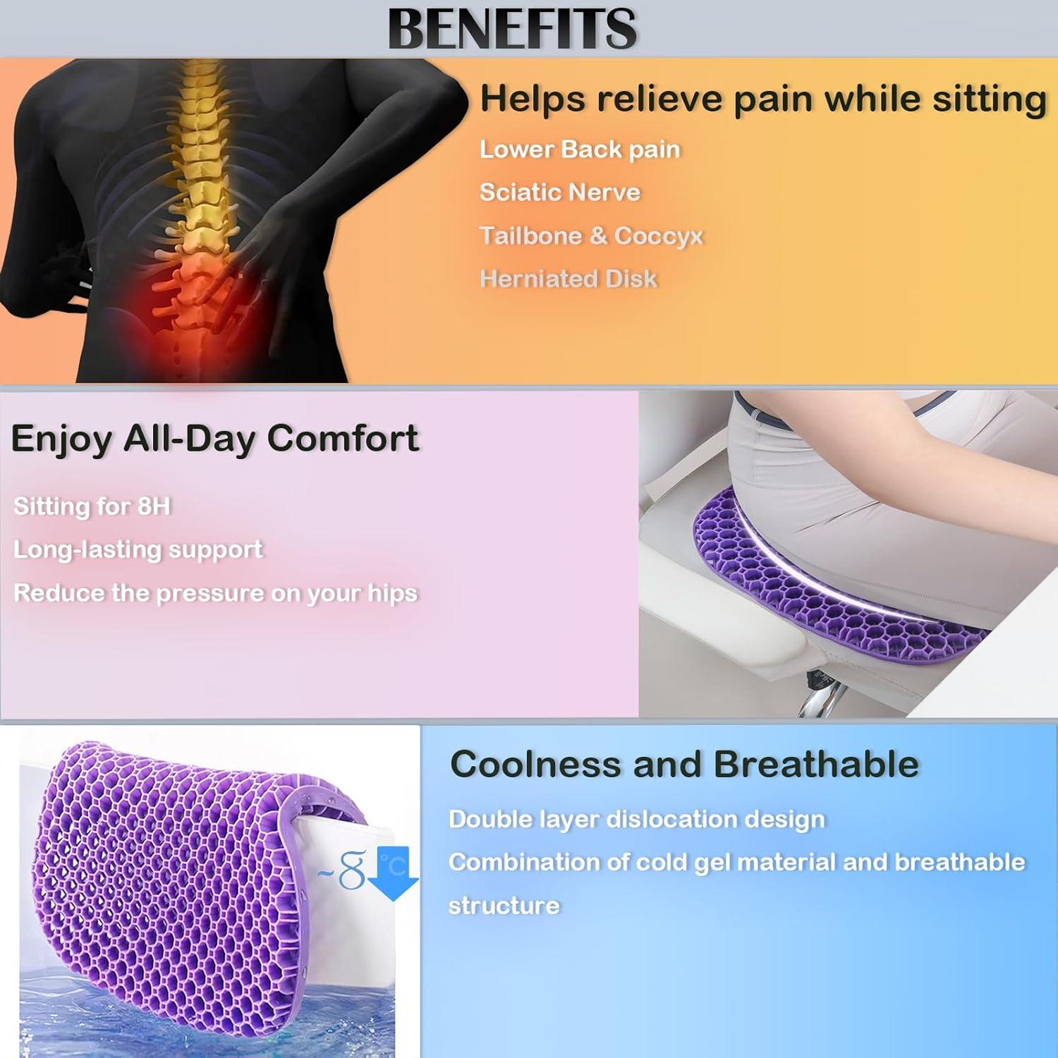 Cojín de Gel Ergonómico Found Notice 3D Azul 45x38 cm