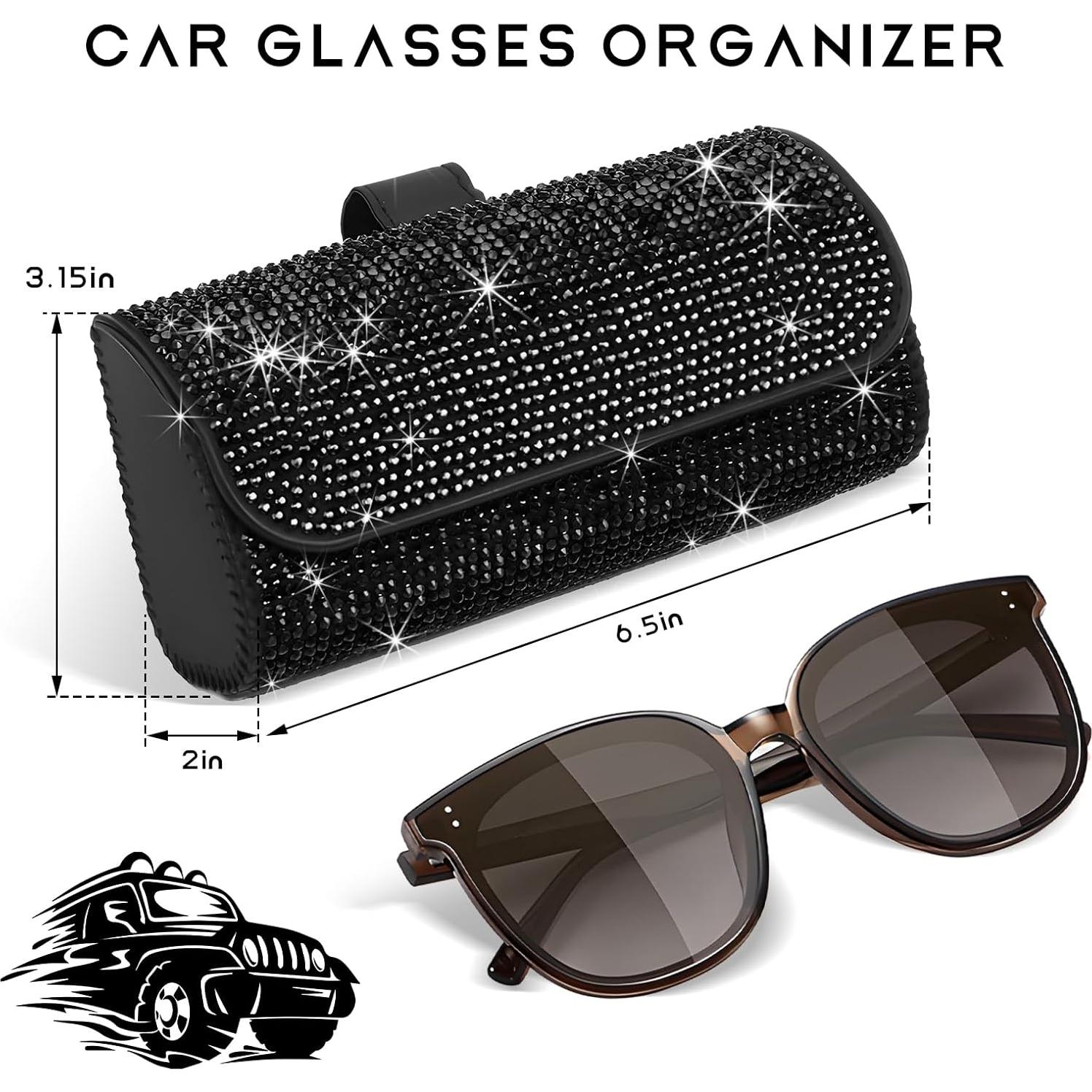 Soporte de Gafas de Sol ZNDAW para Visera de Coche Negro