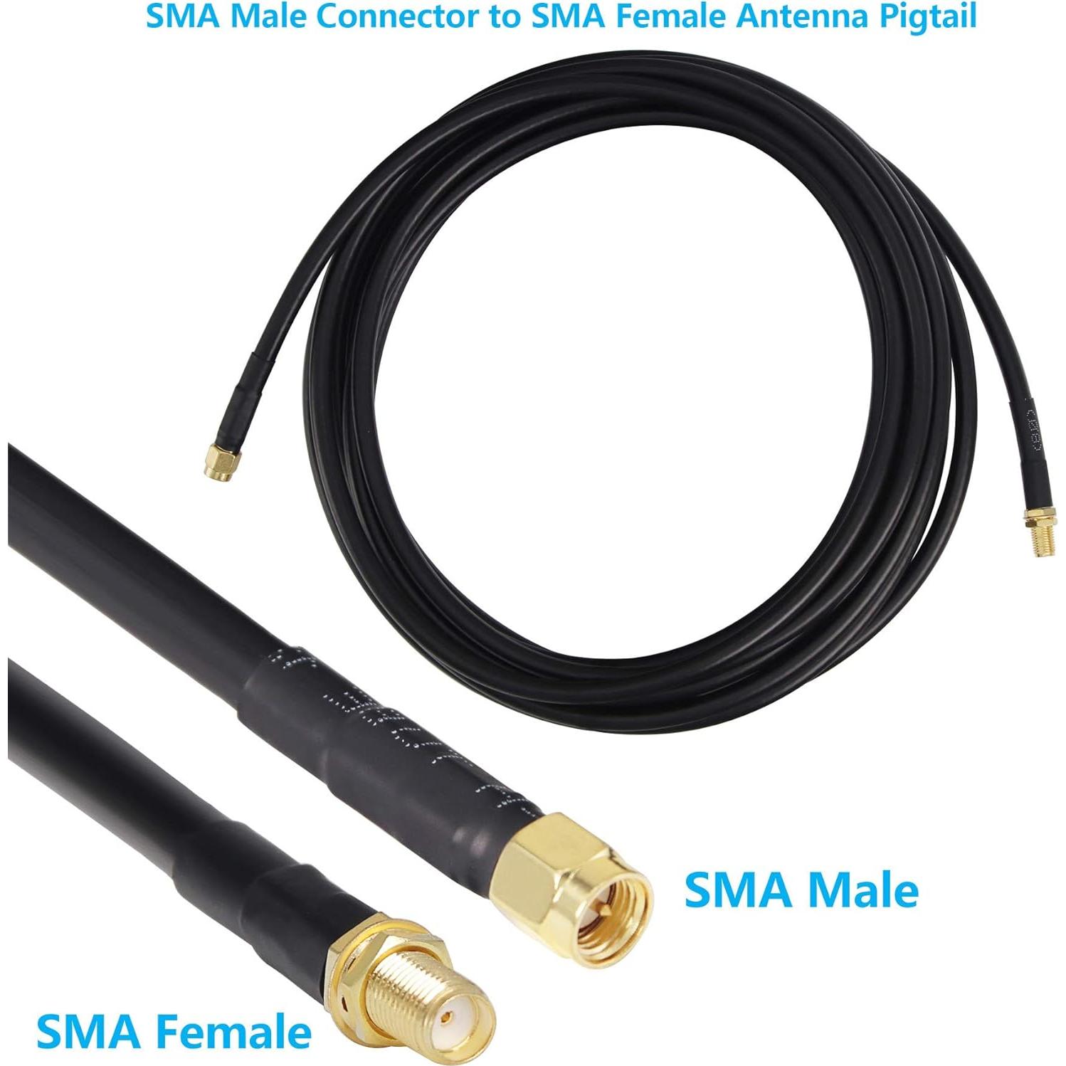 Cable Coaxial GEMEK SMA Macho a Hembra 31 cm Baja Pérdida