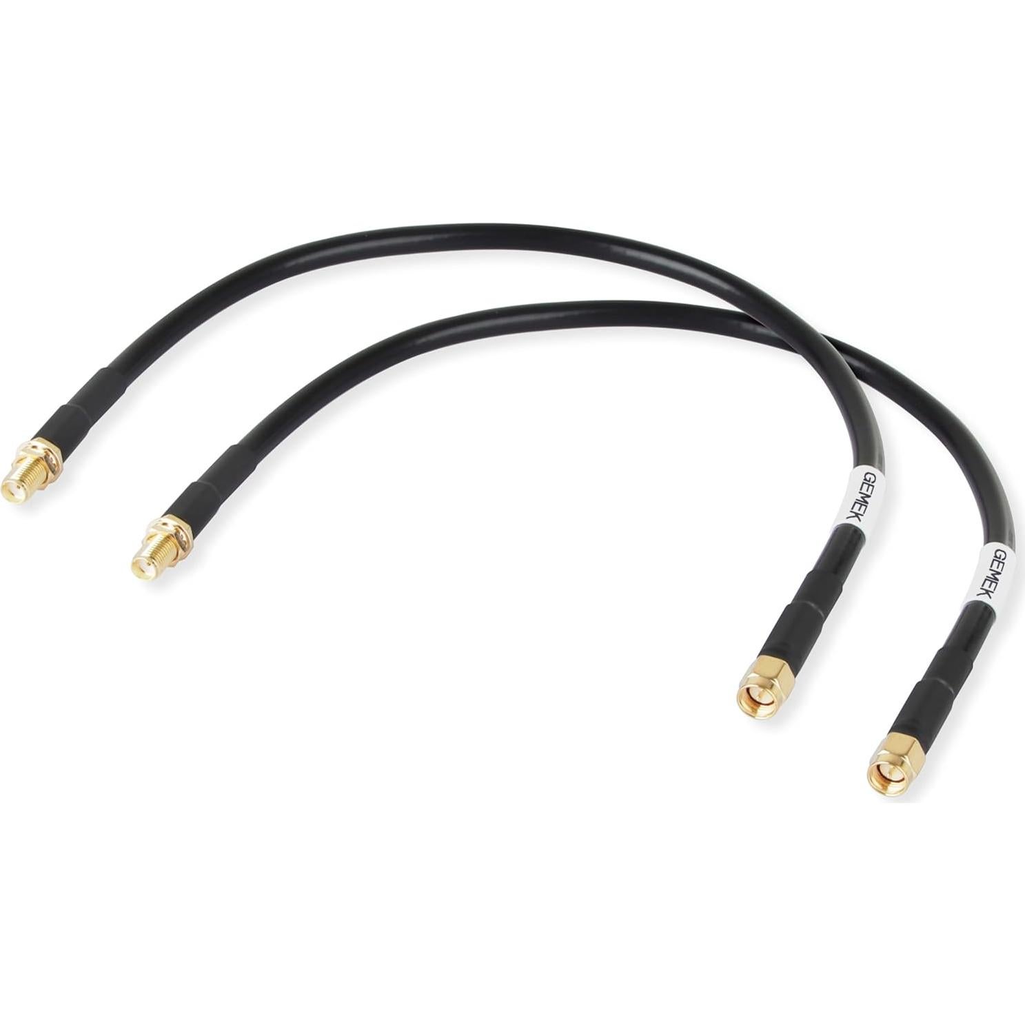 Cable Coaxial GEMEK SMA Macho a Hembra 31 cm Baja Pérdida