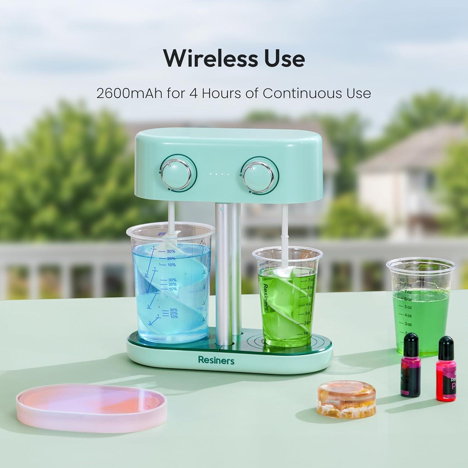 Mezclador de Resina Eléctrico Resiners R-072E Doble Cabeza 1.68kg