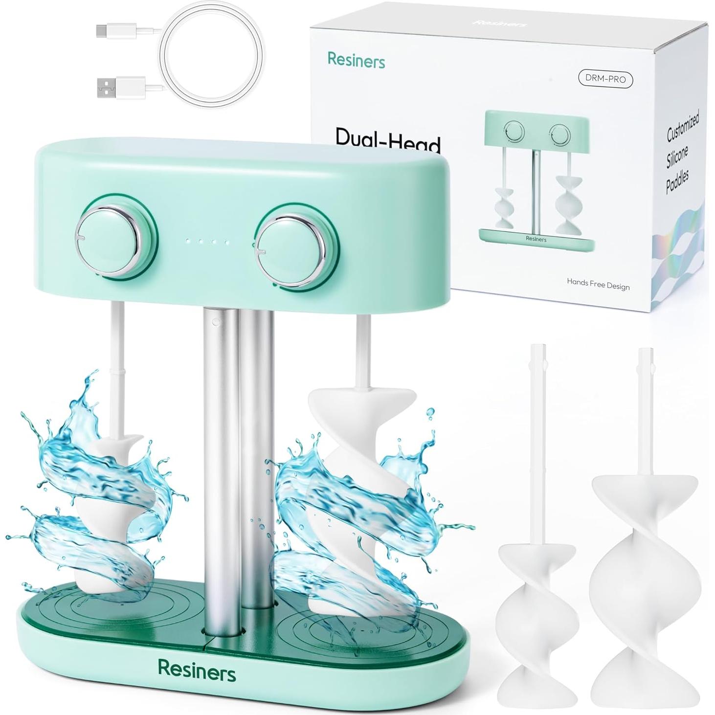 Mezclador de Resina Eléctrico Resiners R-072E Doble Cabeza 1.68kg