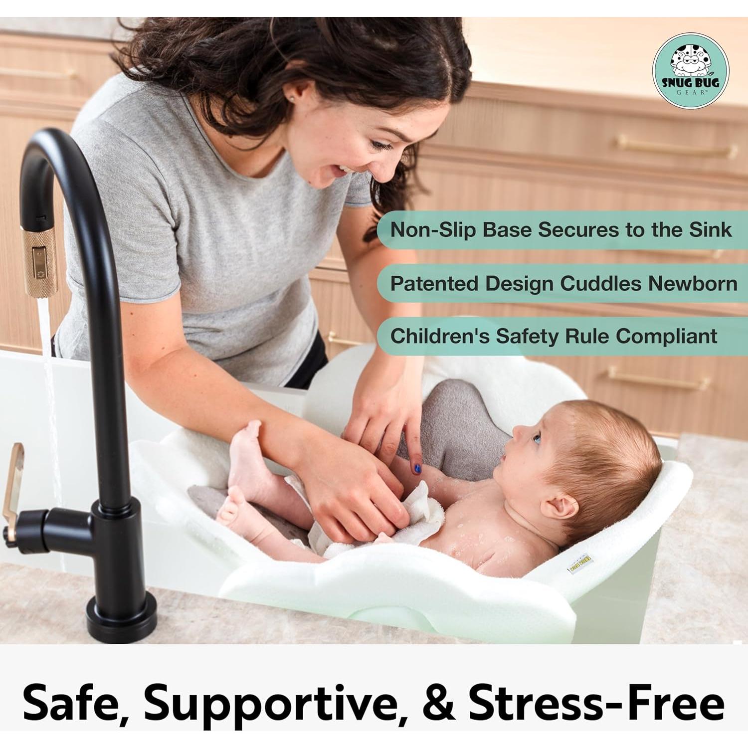 Cojín de Baño para Bebés - Set de 4 Piezas Gris Polvo