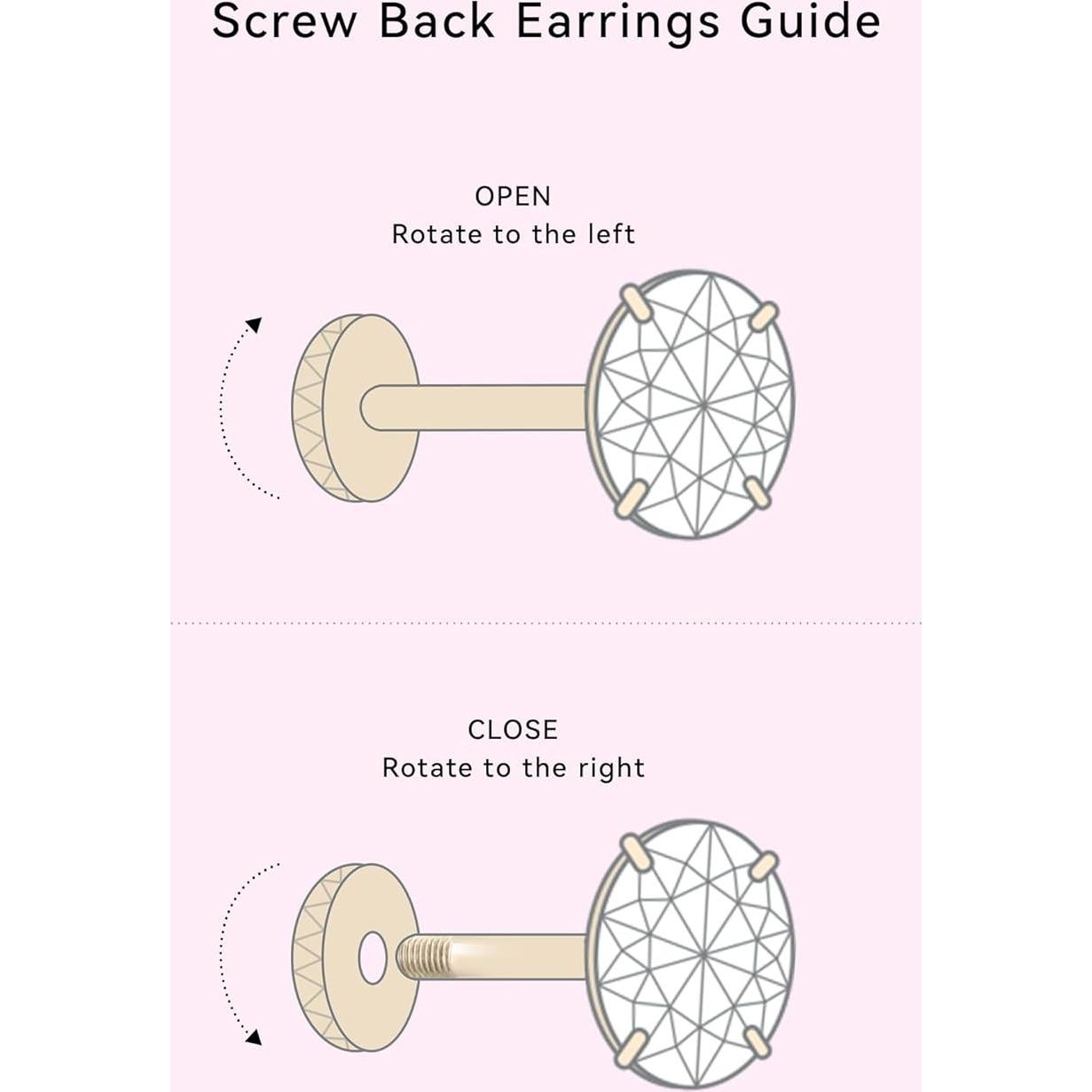 Pendientes de Titanio Hipoalergénicos Limerencia 20G con Respaldo Tornillo