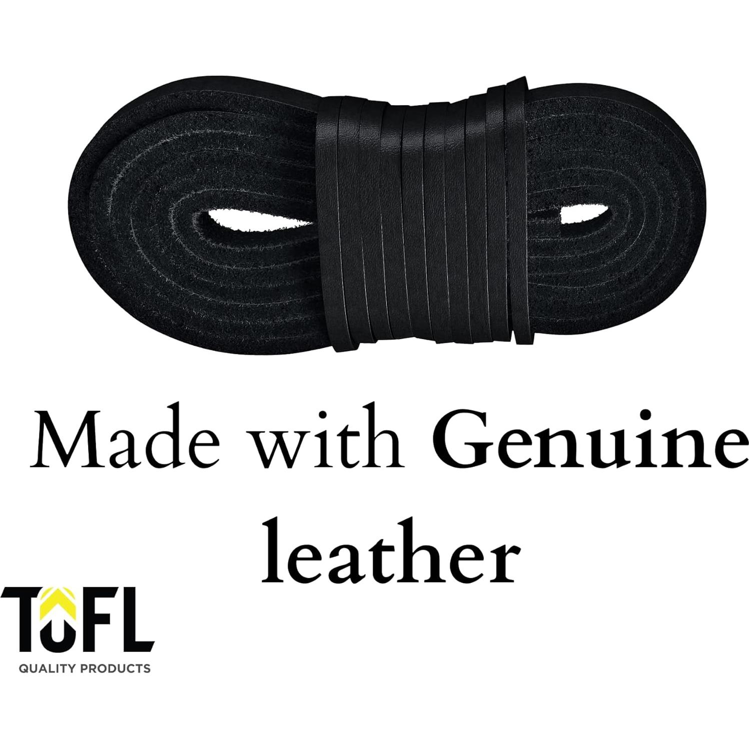 Cuerdas de Botas de Cuero TOFL 182.88 cm Negro - 1 Par