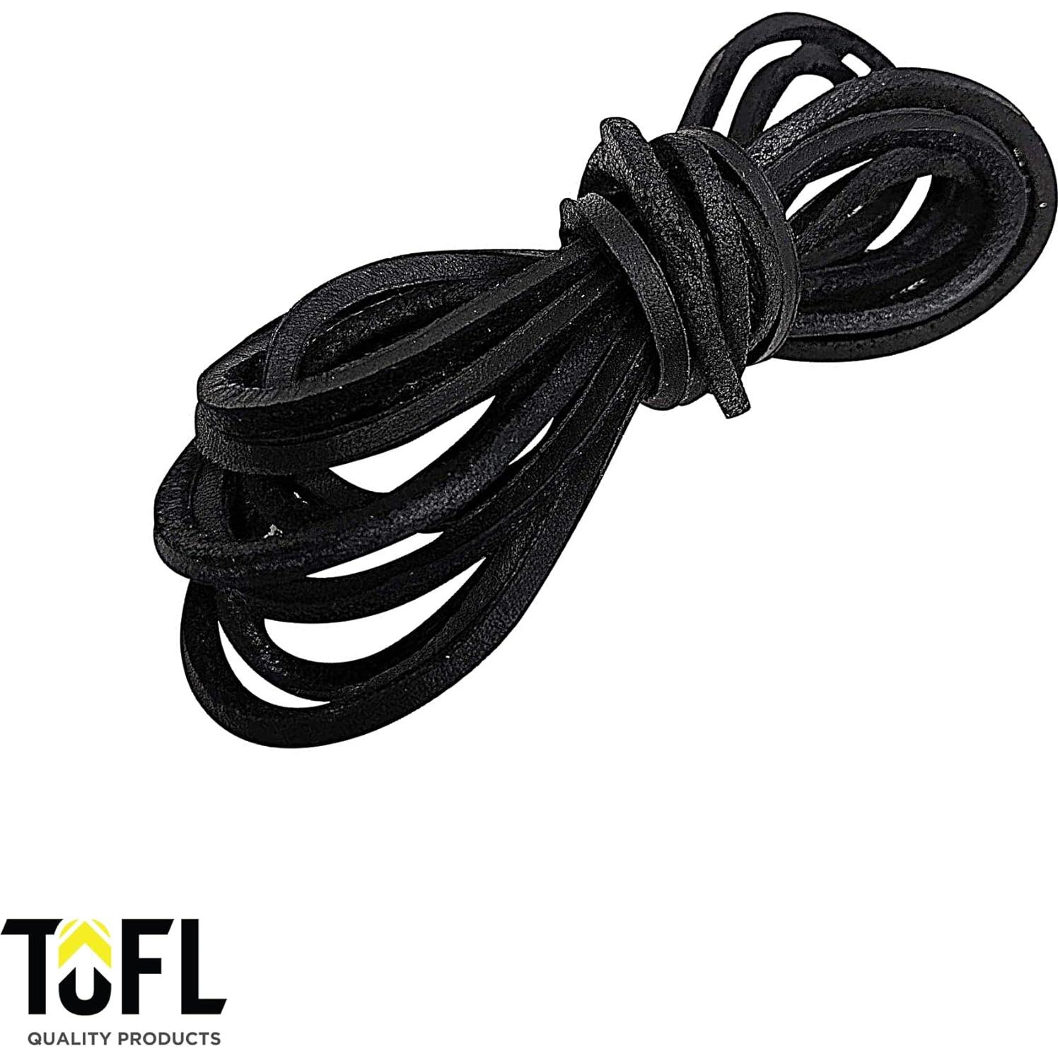 Cuerdas de Botas de Cuero TOFL 182.88 cm Negro - 1 Par