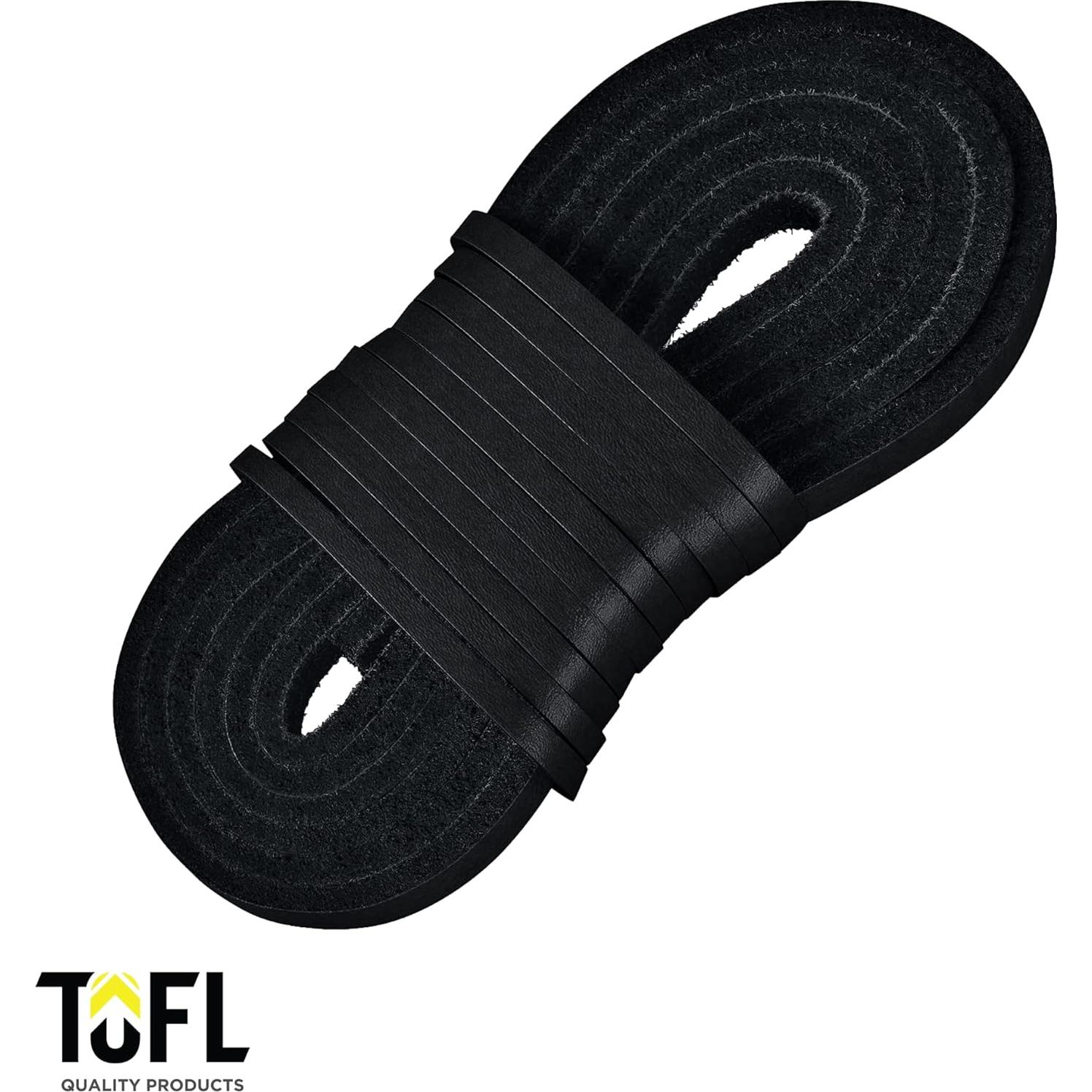 Cuerdas de Botas de Cuero TOFL 182.88 cm Negro - 1 Par