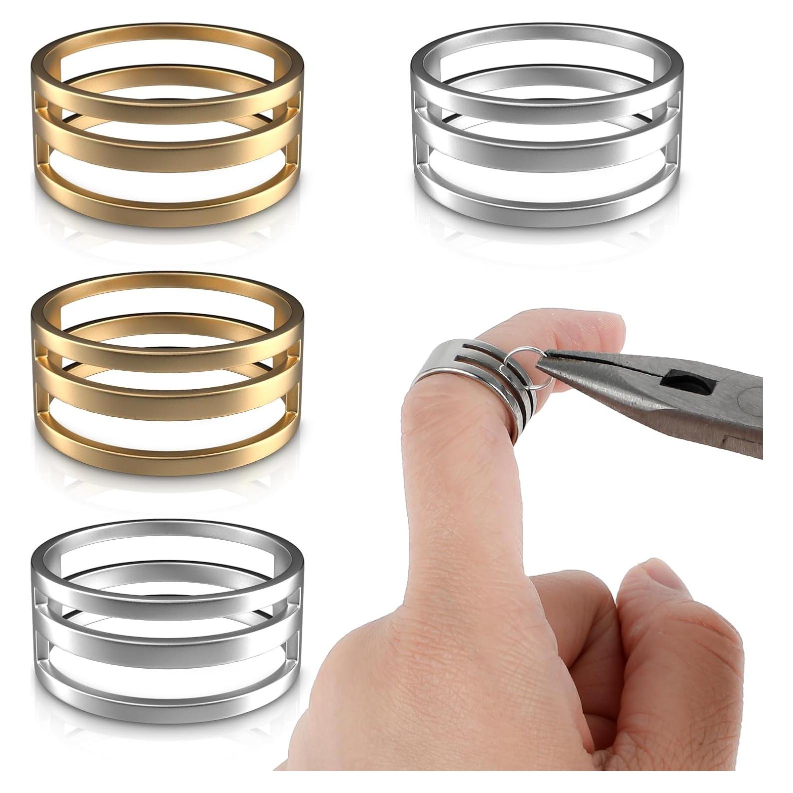 Herramientas de Apertura de Anillos WLLHYF 4 Piezas Acero Inoxidable