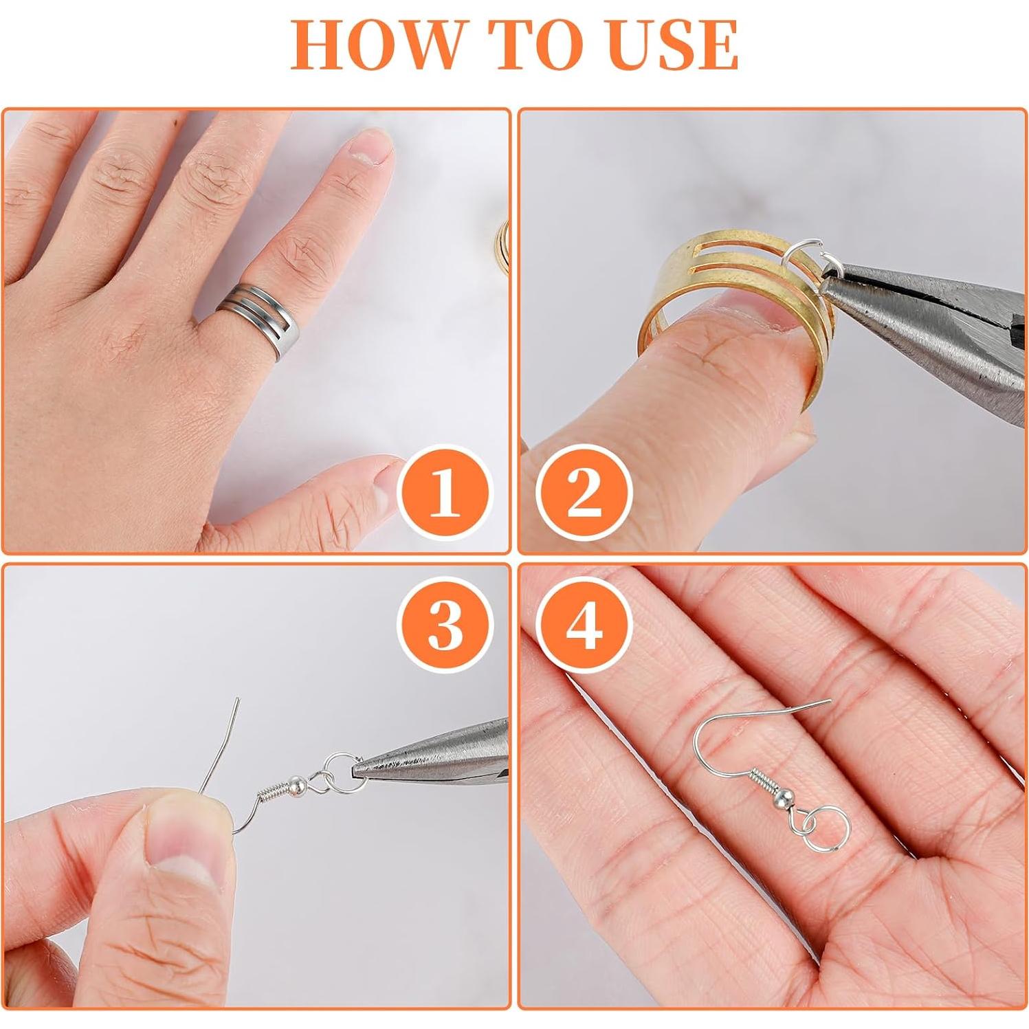 Herramientas de Apertura de Anillos WLLHYF 4 Piezas Acero Inoxidable