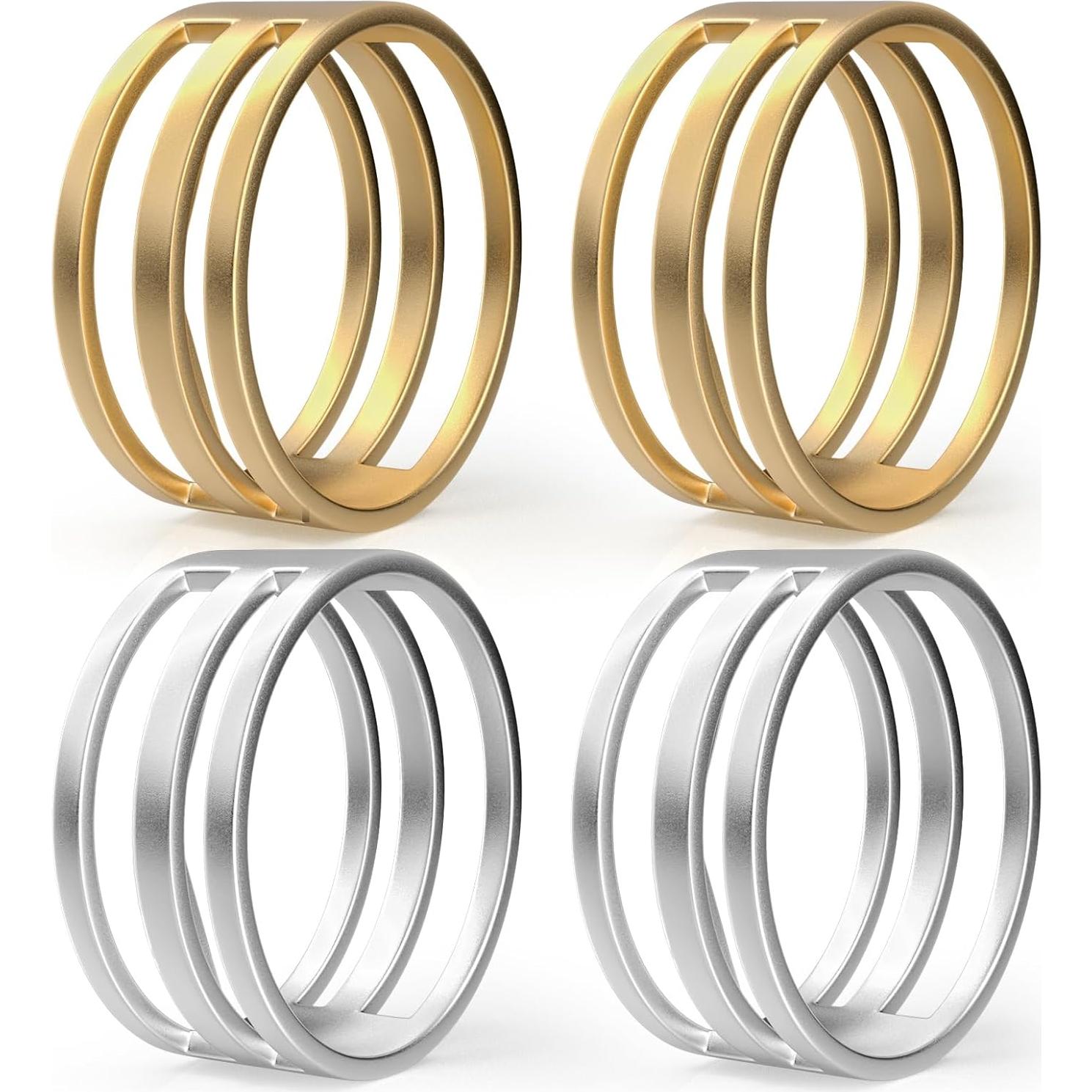 Herramientas de Apertura de Anillos WLLHYF 4 Piezas Acero Inoxidable