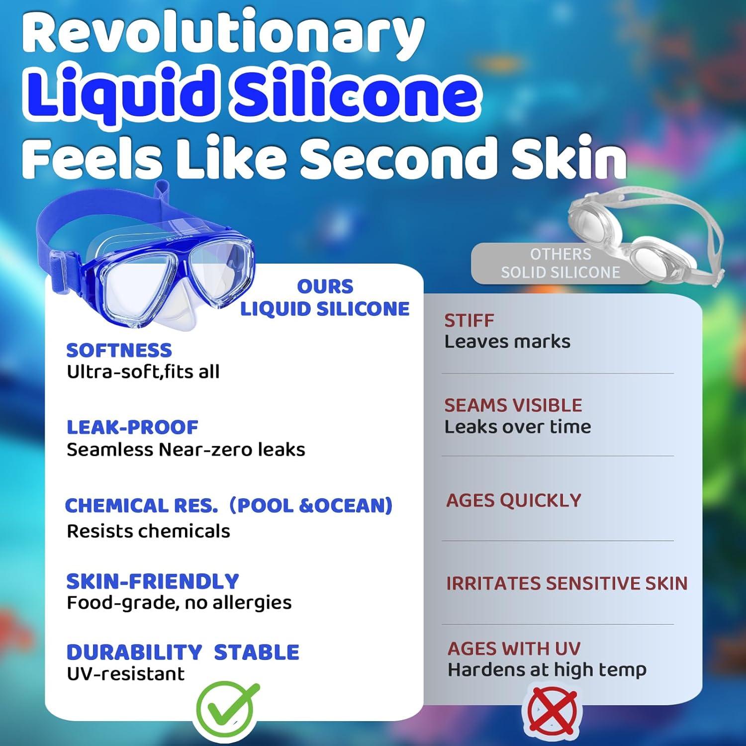 Gafas de natación Vvinca para niños 3-14 años, anti-vaho UV