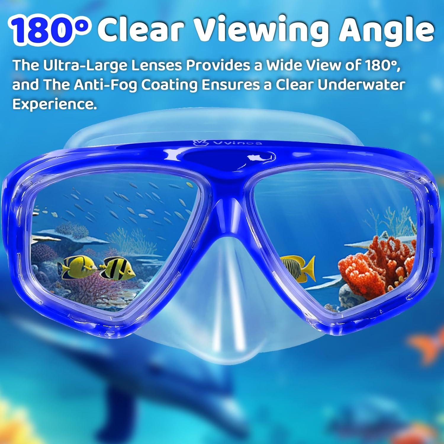 Gafas de natación Vvinca para niños 3-14 años, anti-vaho UV