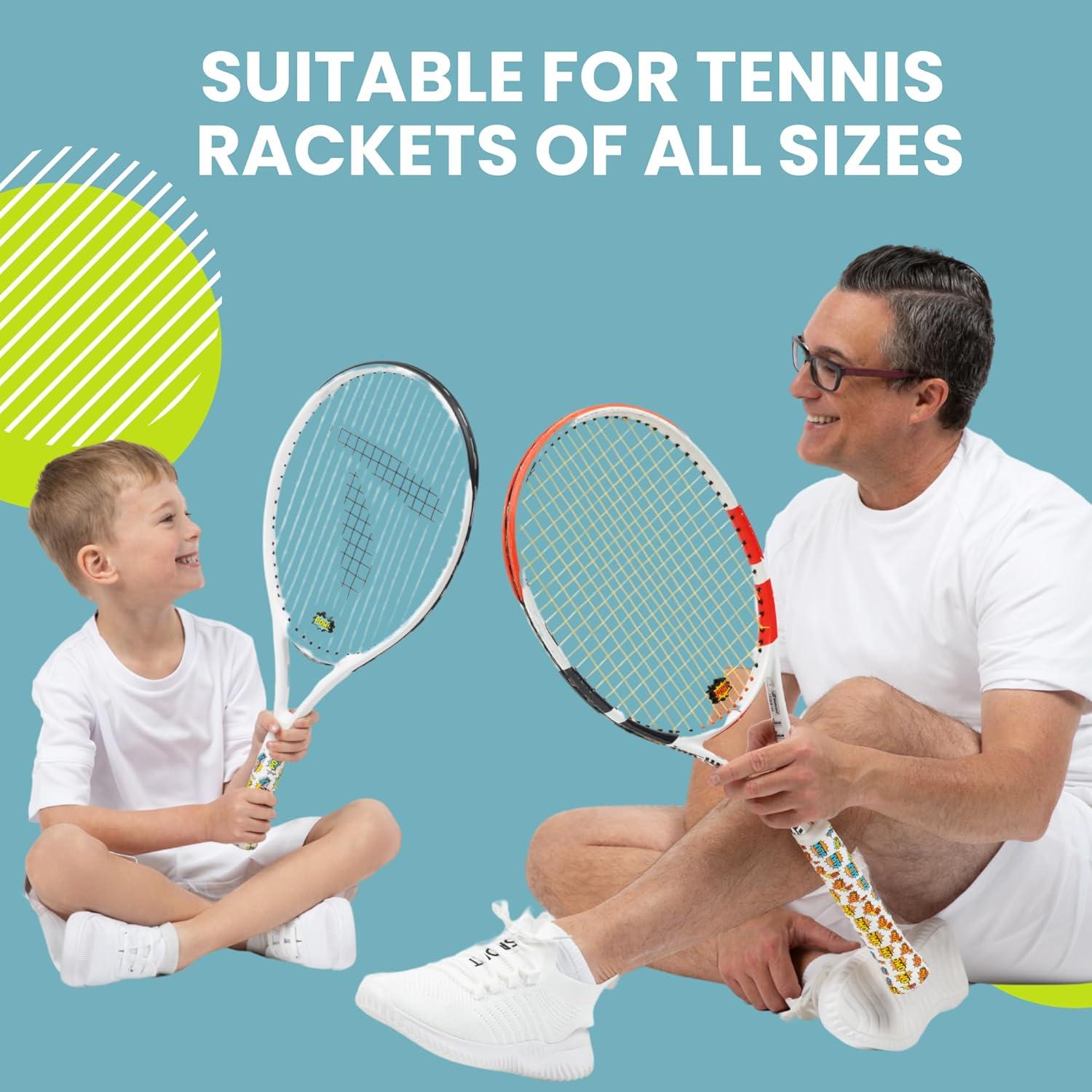 Juego de Empuñaduras y Amortiguador de Tenis Fresas y Crema