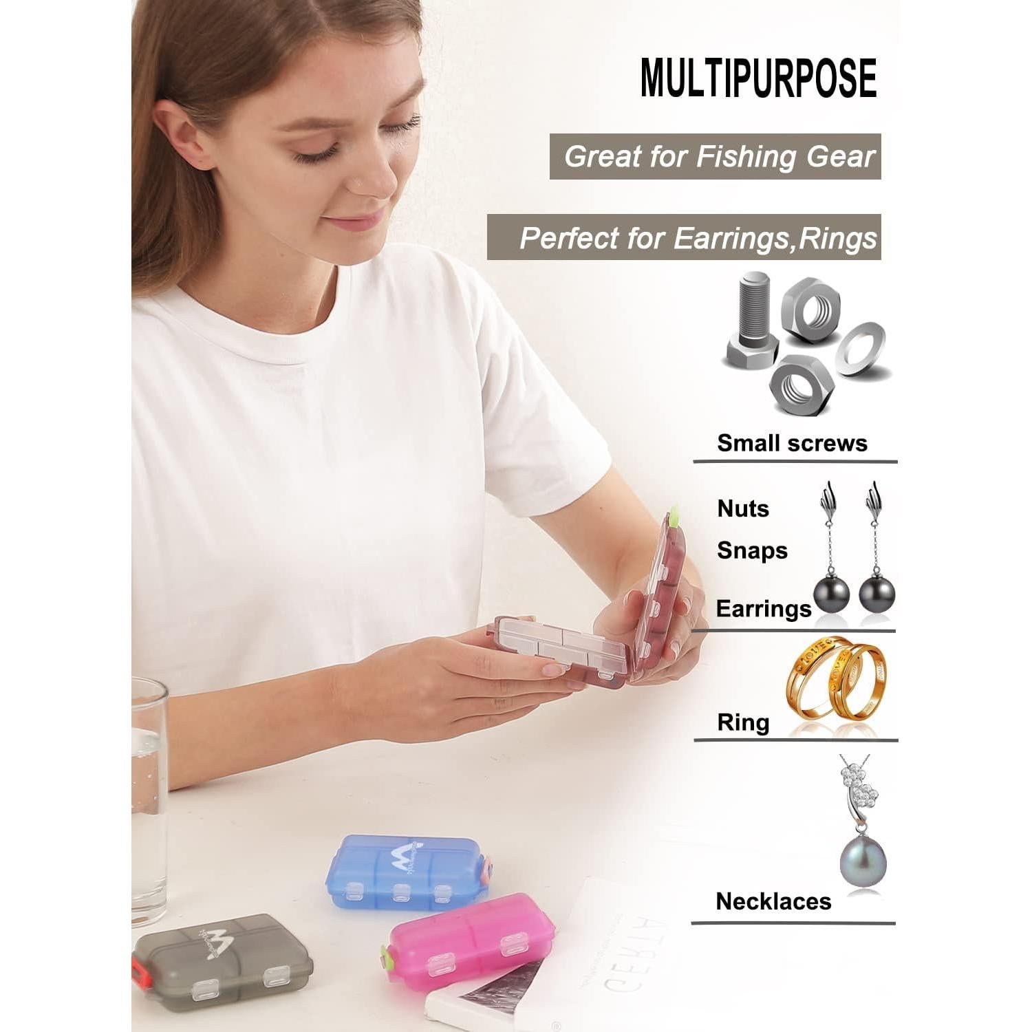 Organizador de Pastillas M Muchengbao Rojo 10 Compartimentos