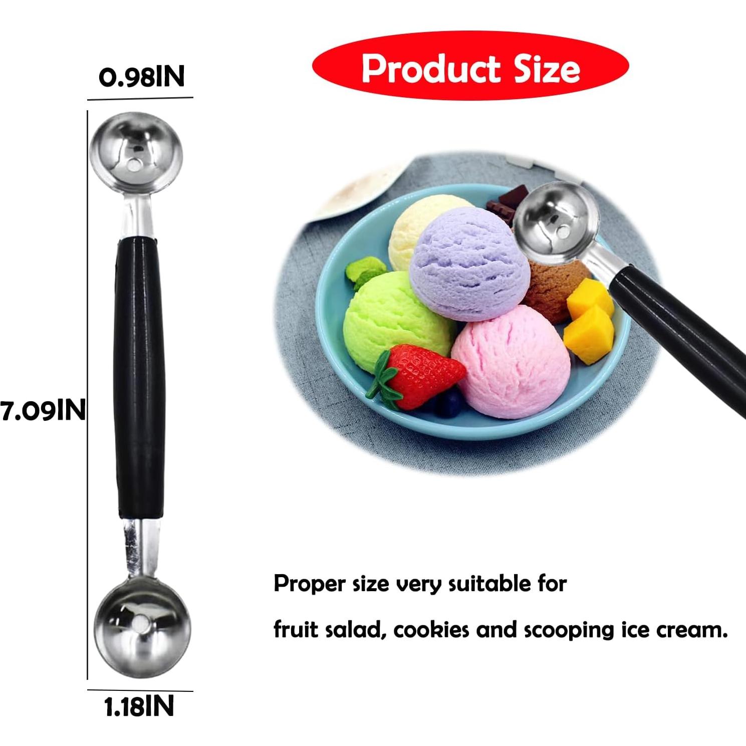 Juego de 2 cucharas de helado de acero inoxidable LiXiongBao 18 cm