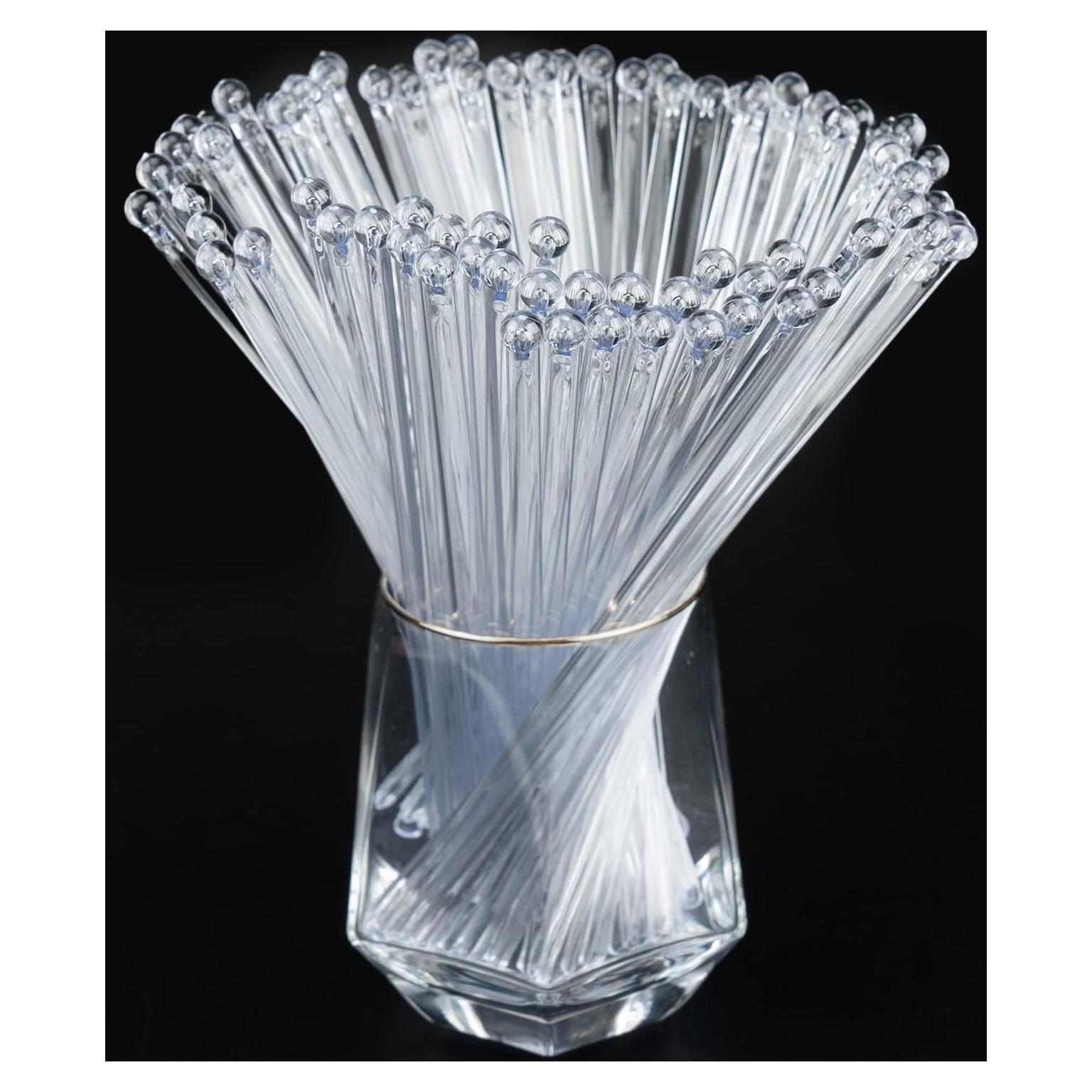 Palitos de Plástico Transparentes Hapray 50 Unidades 18.39 cm