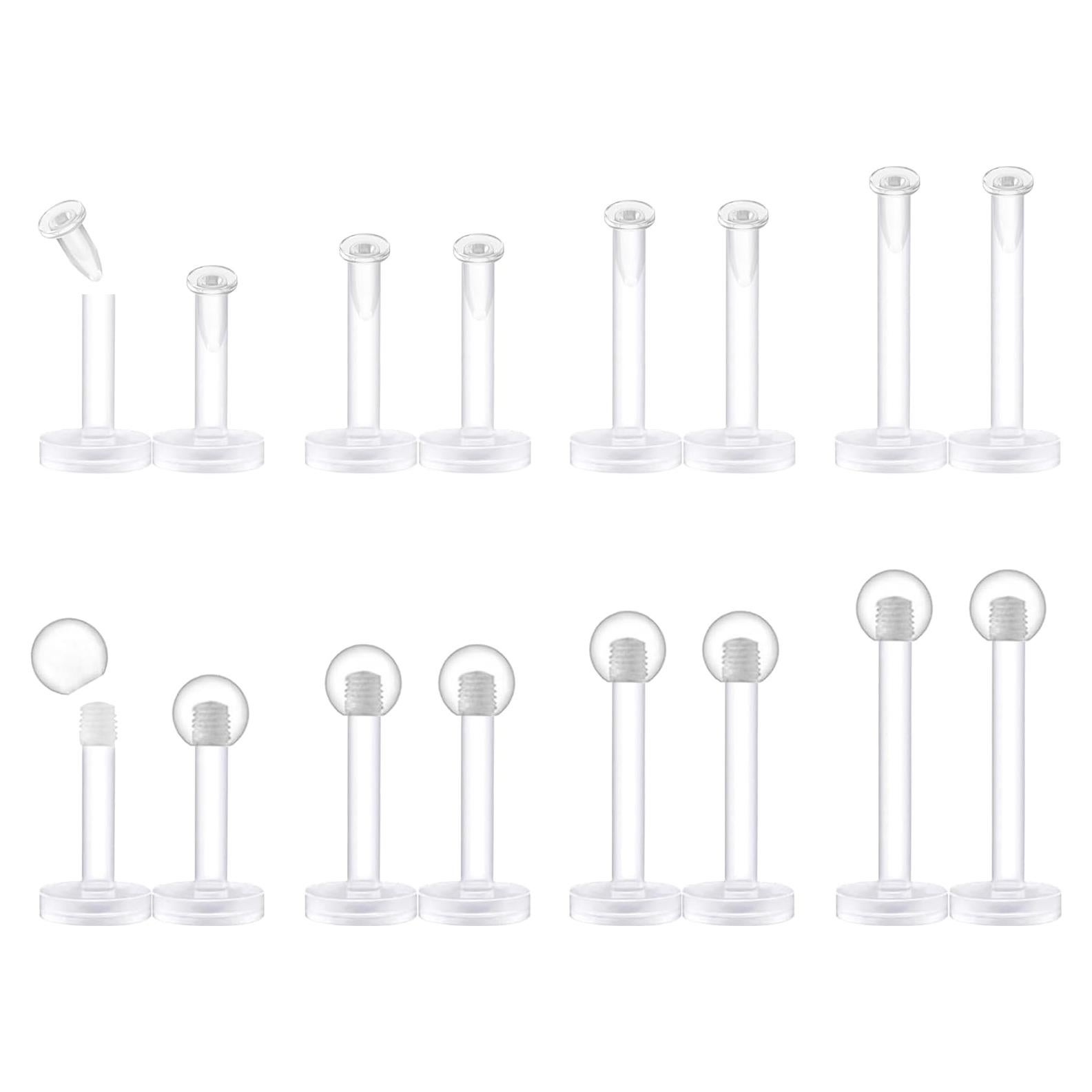 Retenedor de Septum Claro 16G KASFREE - 16 Piezas Hipoalergénicas