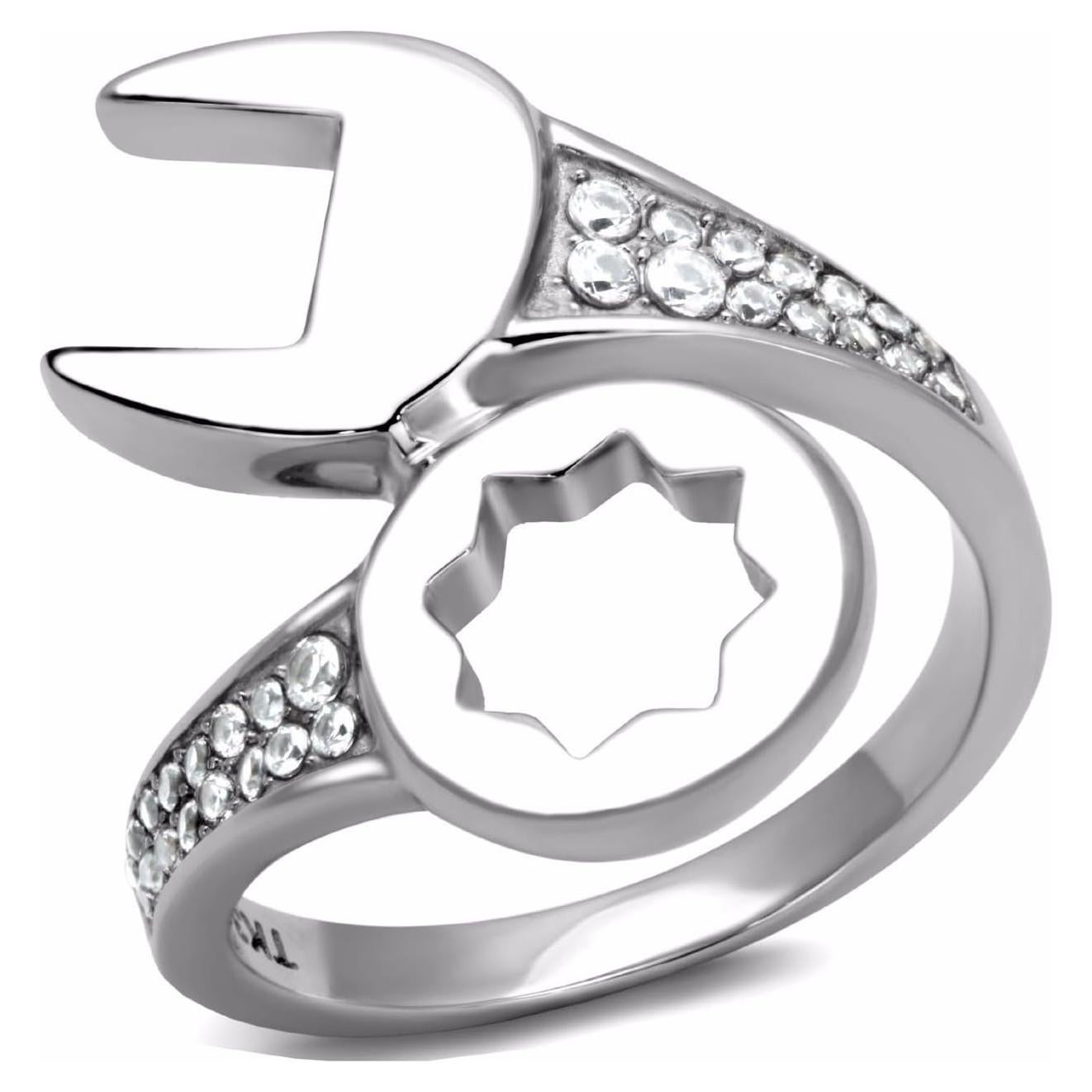 Anillo de Acero Inoxidable Lanyjewelry con CZ para Hombre