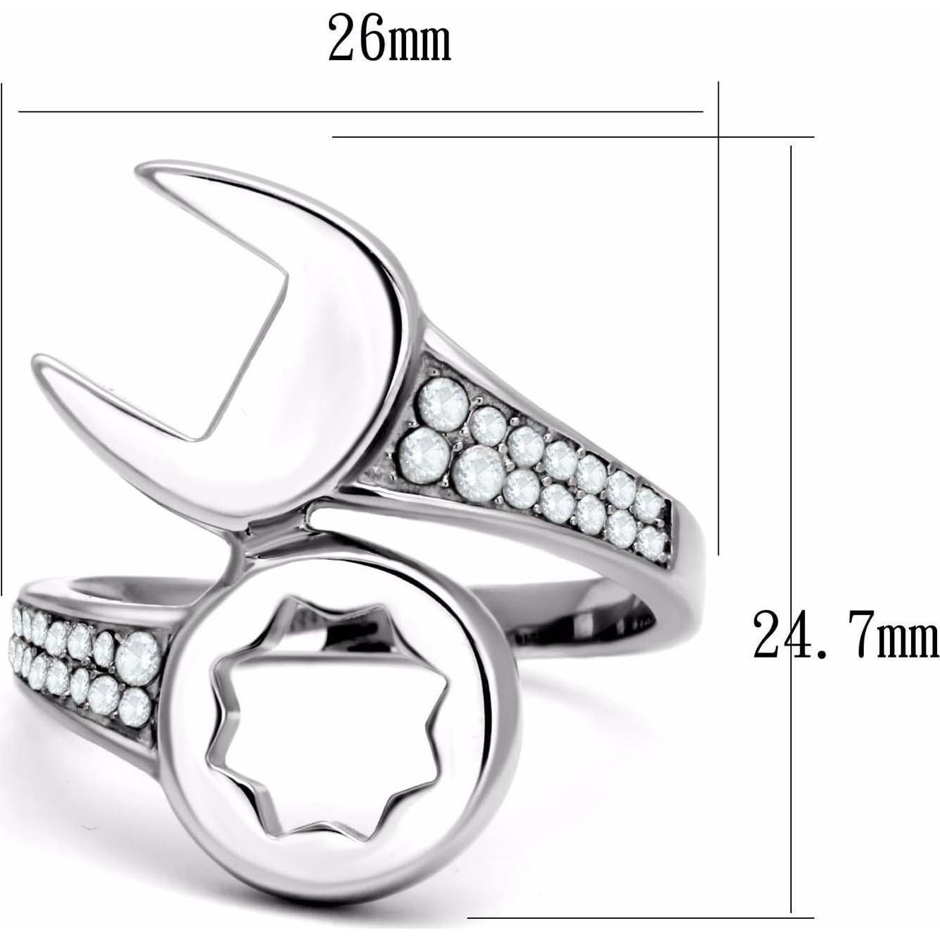 Anillo de Acero Inoxidable Lanyjewelry con CZ para Hombre