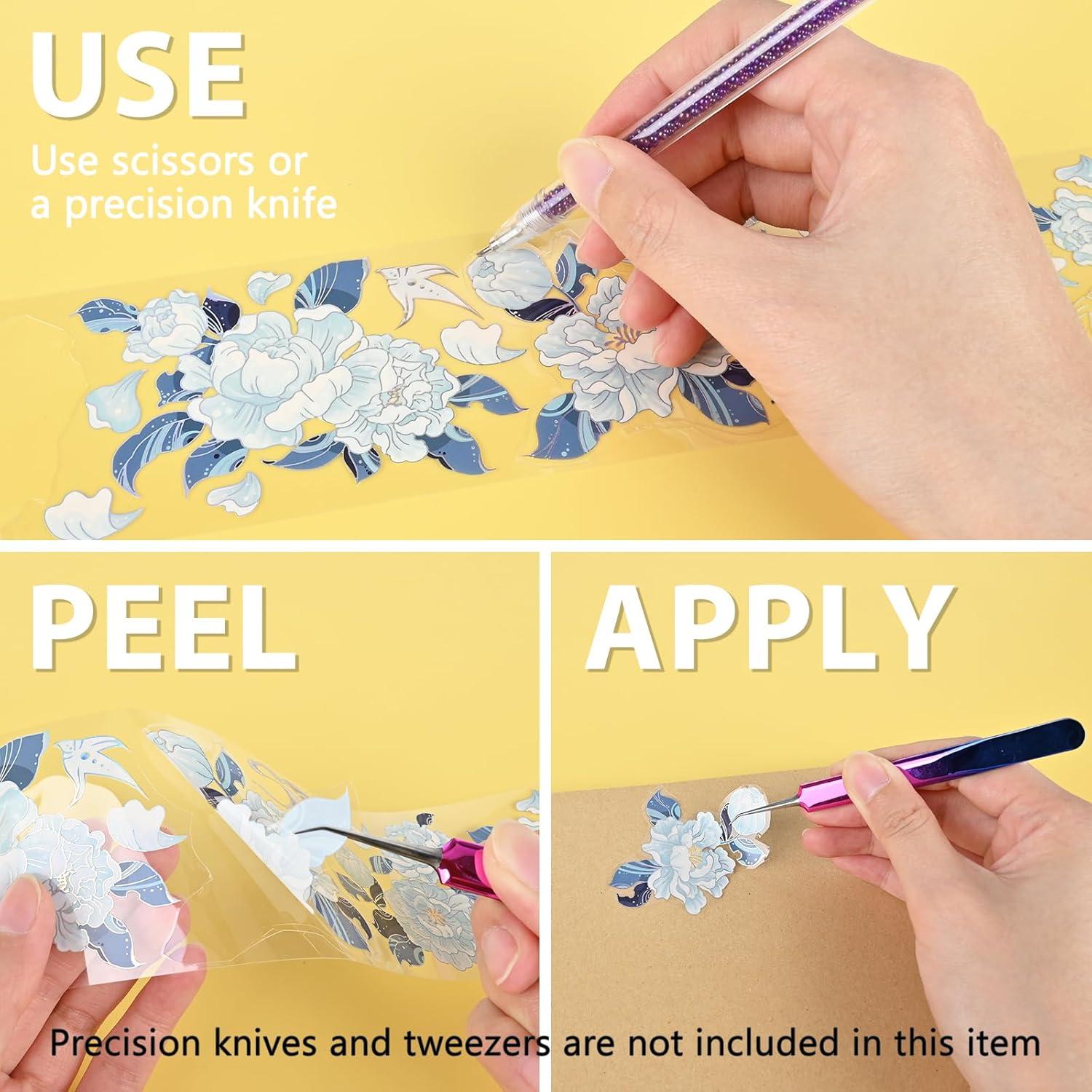 Cinta Washi Valtiner Flor Azul 2m x 6cm para Manualidades