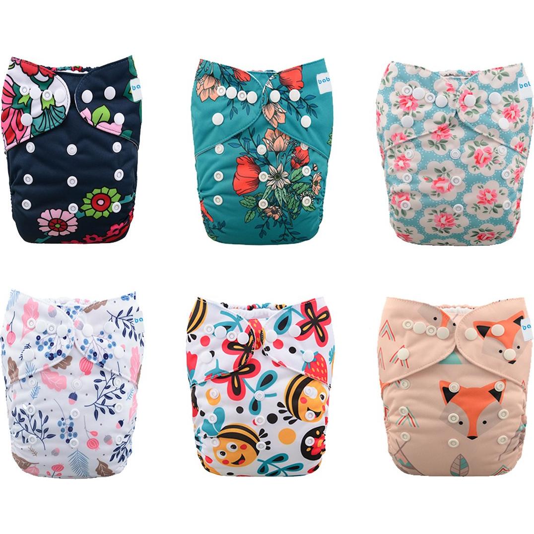 Pañales de Tela Reutilizables Babygoal 6 Piezas Niña