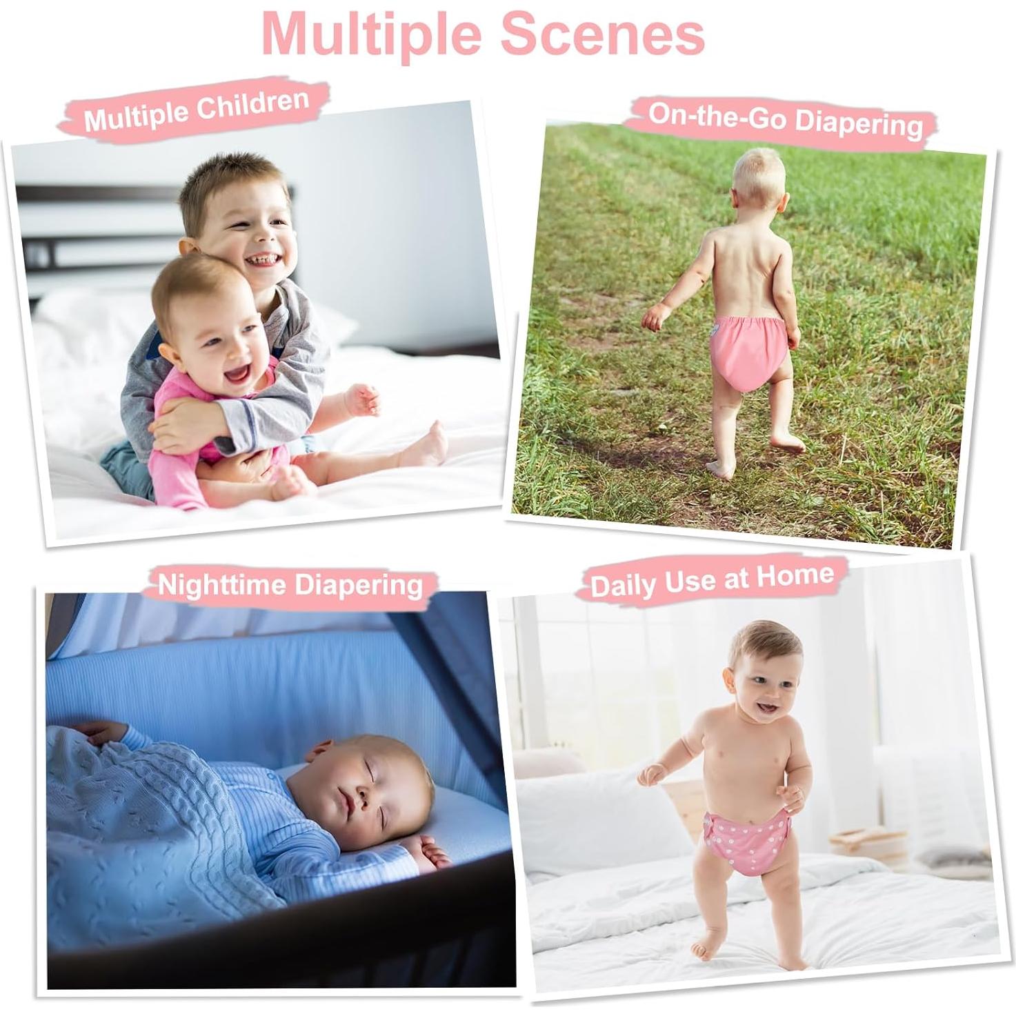 Pañales de Tela Reutilizables Babygoal 6 Piezas Niña