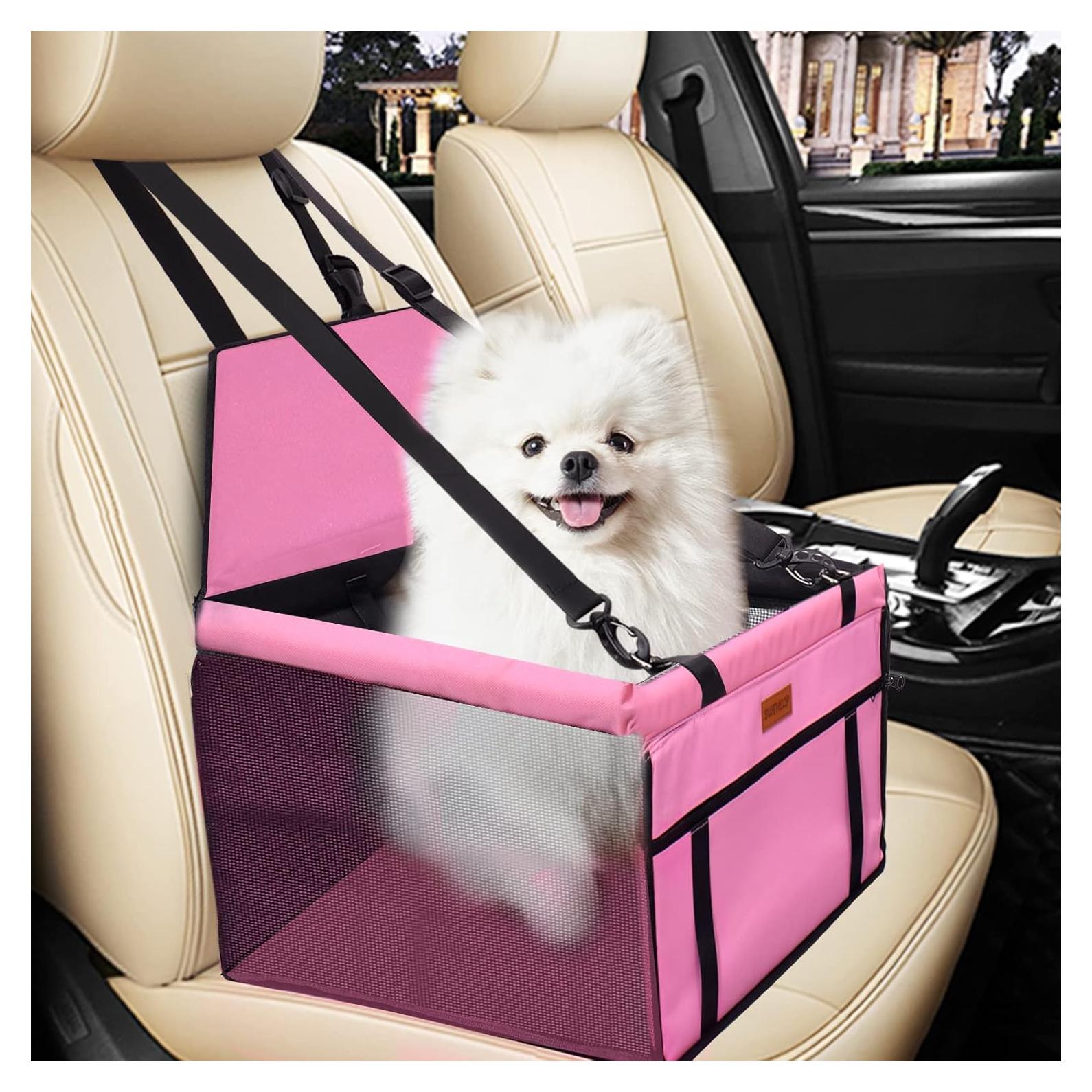 Asiento de Coche para Perros SWIHELP Rosa 40x32x24cm Impermeable