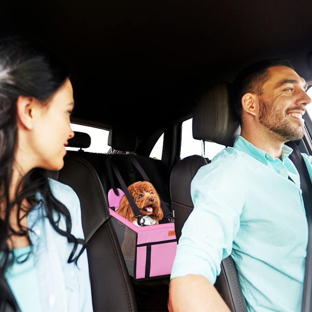 Asiento de Coche para Perros SWIHELP Rosa 40x32x24cm Impermeable