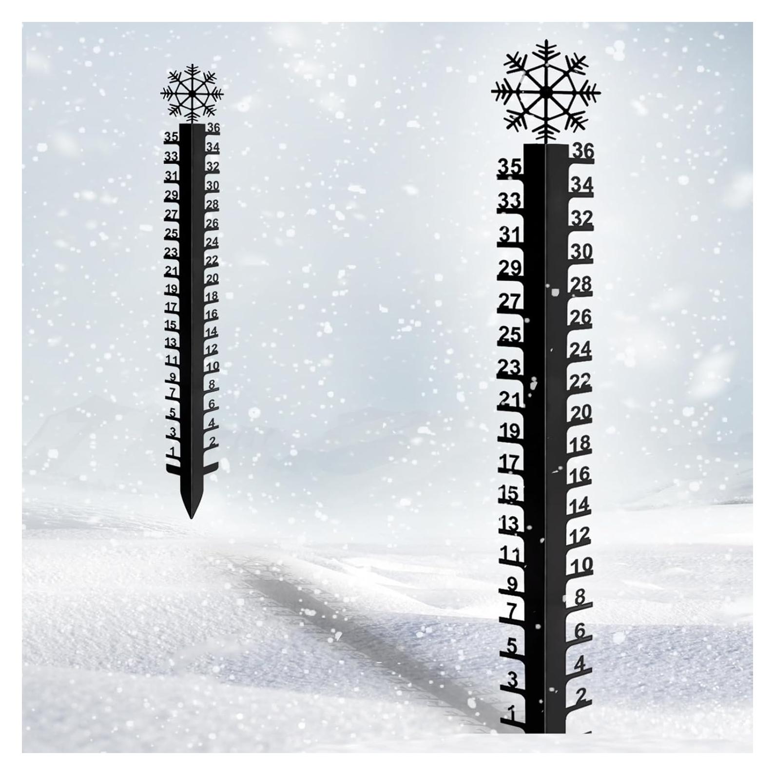 Medidor de Nieve JMBay 91.44 cm con Copo de Nieve Decorativo