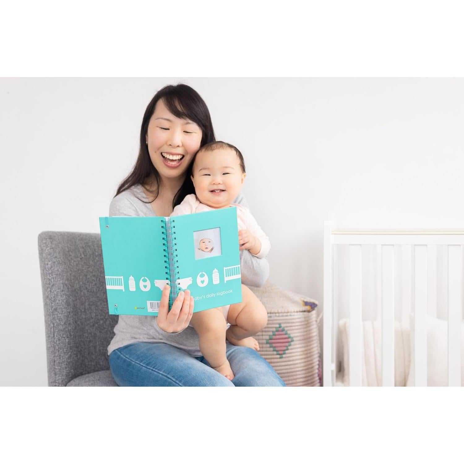 Planificador Diario del Bebé Pearhead Azul, 50 Páginas para Registro