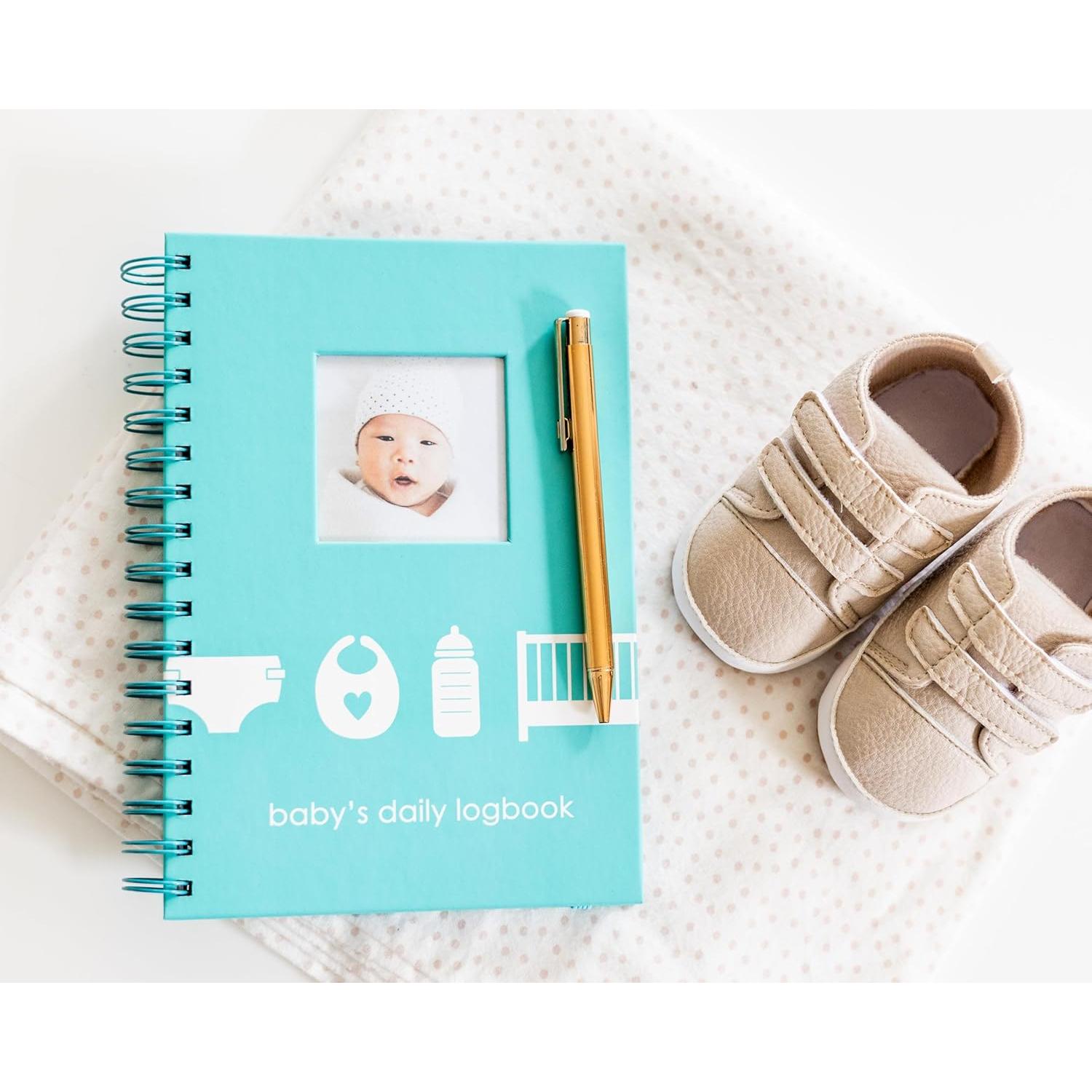 Planificador Diario del Bebé Pearhead Azul, 50 Páginas para Registro