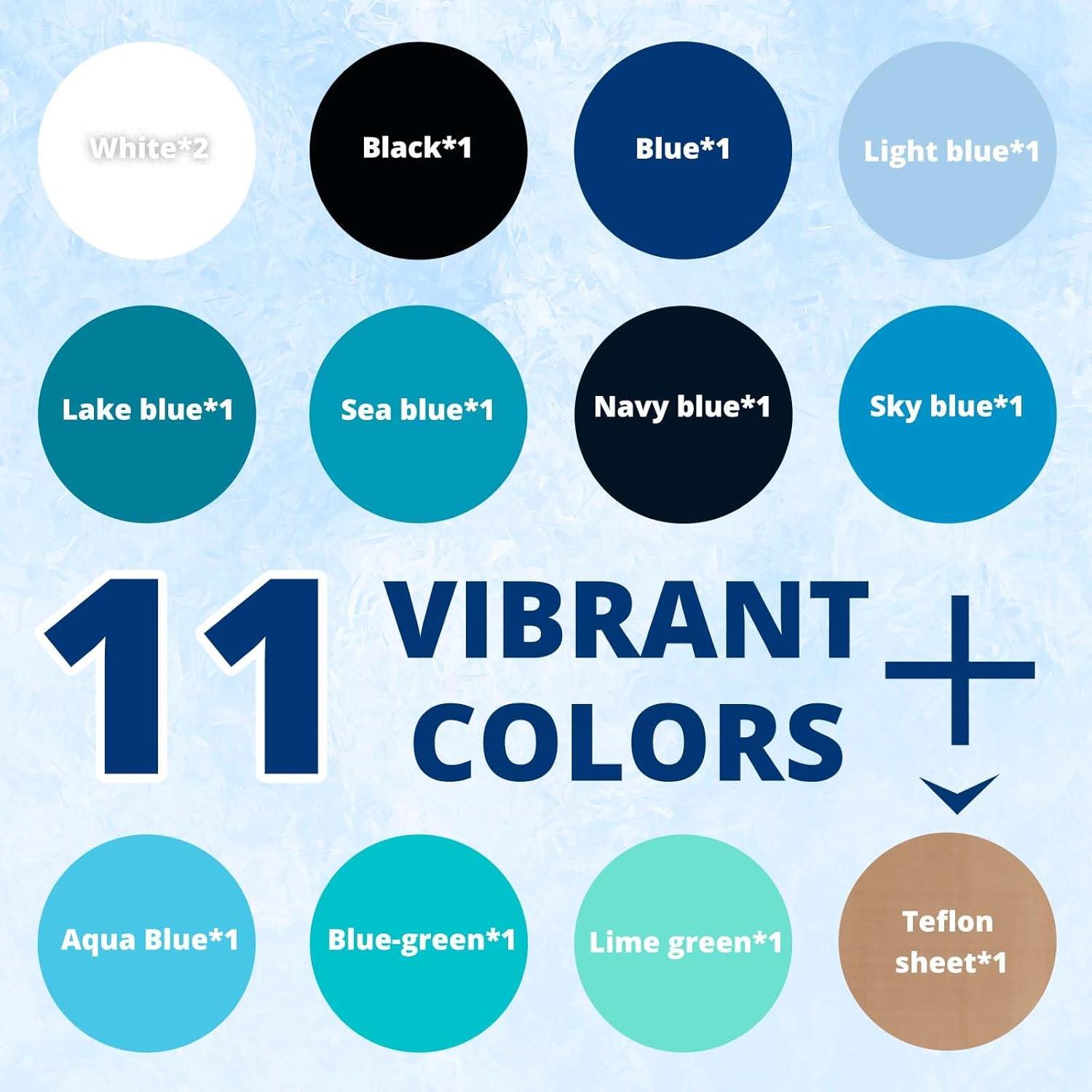 Vinilo de Transferencia de Calor HTVRONT Azul - 13 Hojas para Camisetas