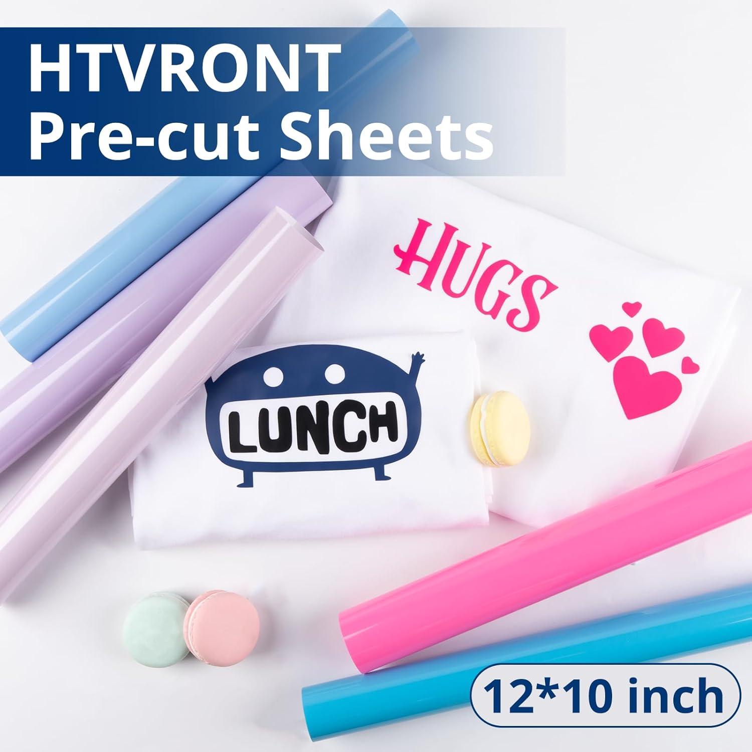 Vinilo de Transferencia de Calor HTVRONT Azul - 13 Hojas para Camisetas